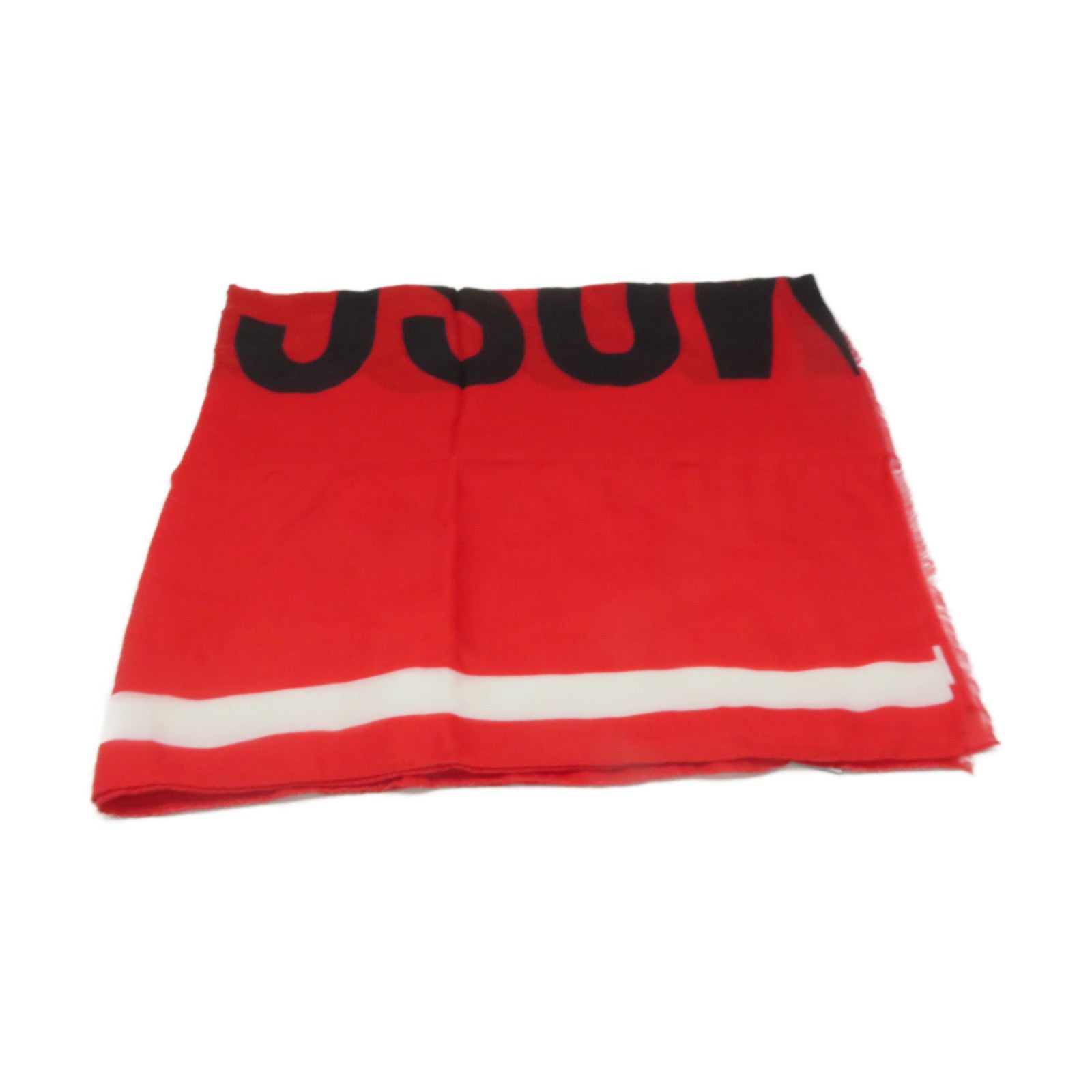 MOSCHINO 羊绒/莫代尔纤维Scarf丝巾红色/黑色/白色