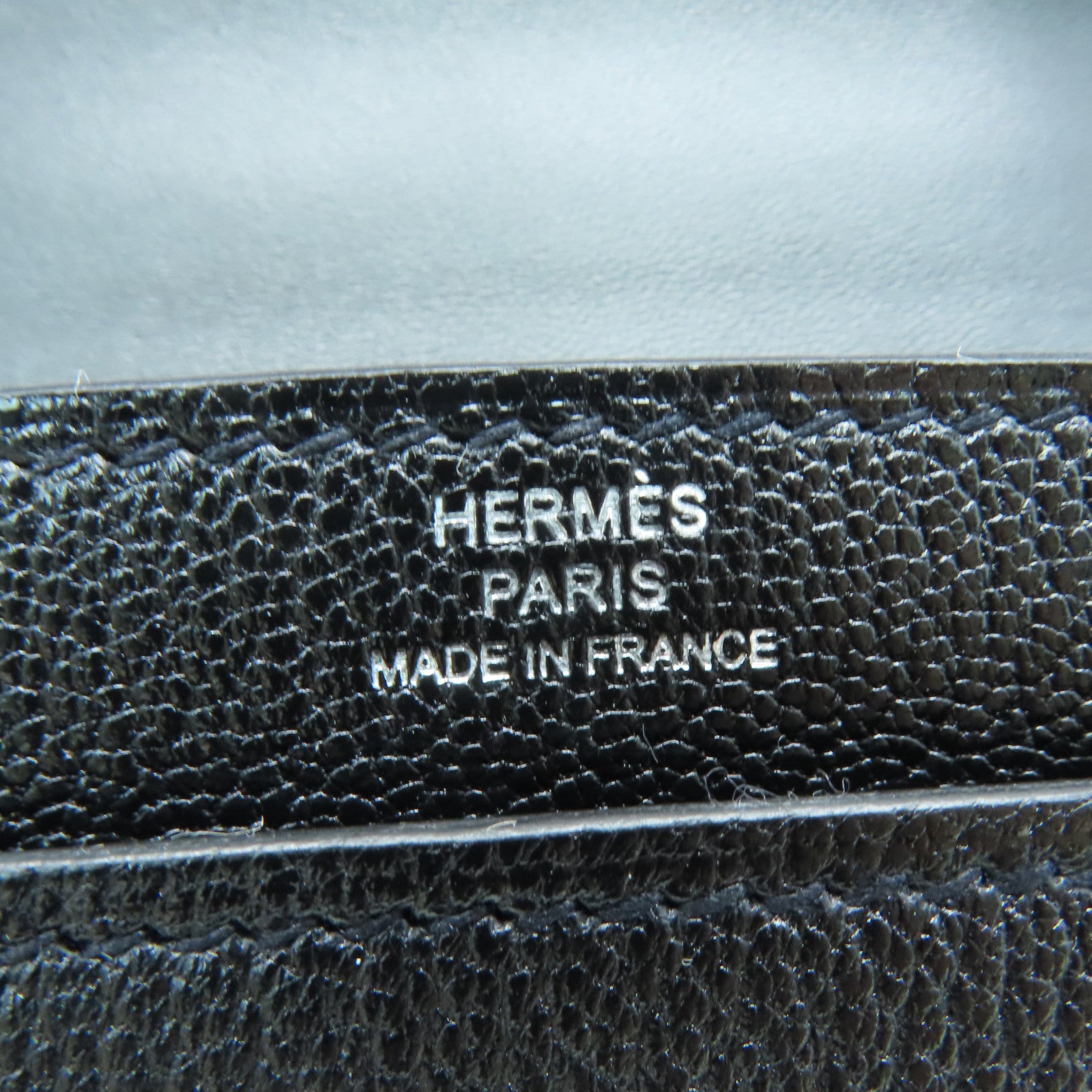 HERMES Chevre皮革Verrou Mini銀扣肩背袋黑色