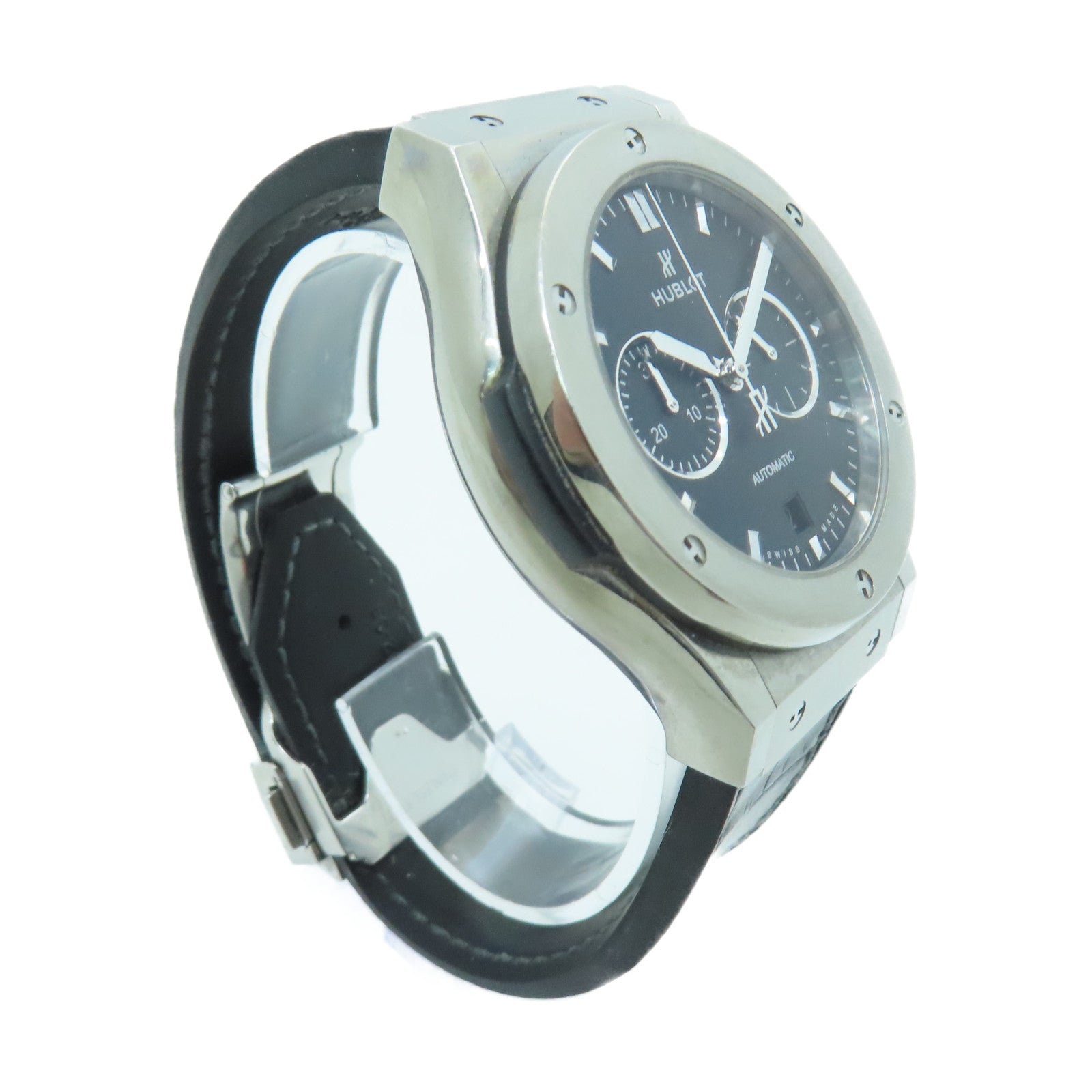HUBLOT Titanium Classic Fusion Stainless Steel Watch Automatic Movement Black
