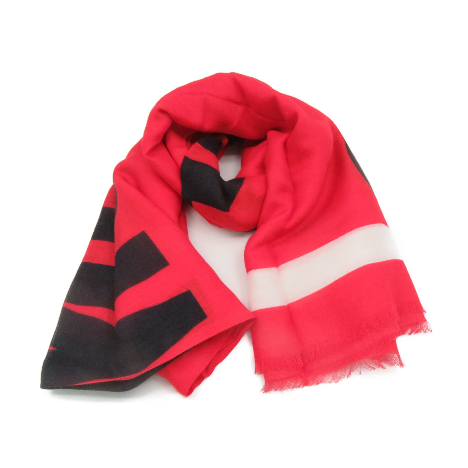 MOSCHINO 羊绒/莫代尔纤维Scarf丝巾红色/黑色/白色