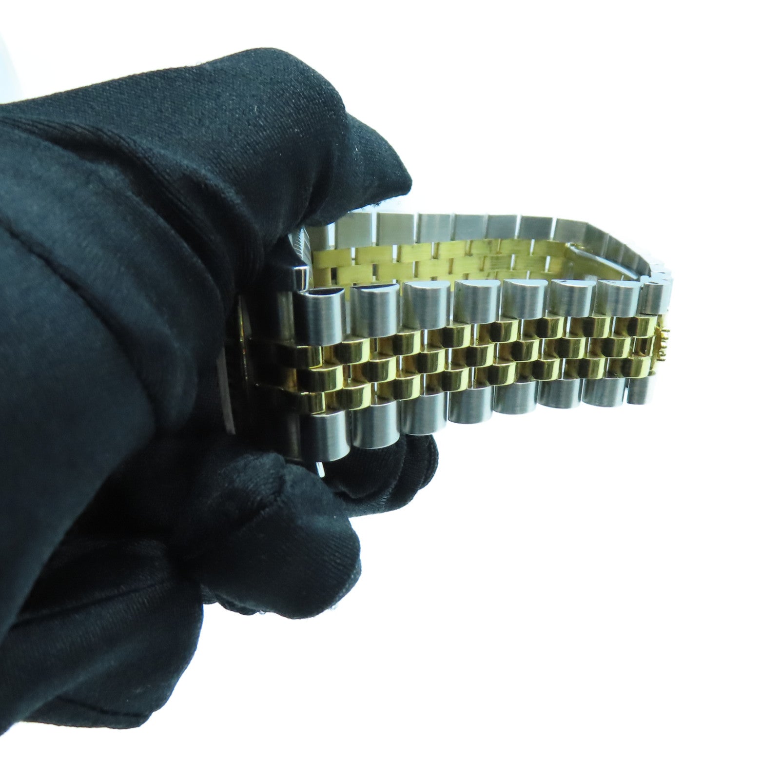 ROLEX Datejust不鏽鋼/18K黃金鑽石手錶自動機芯銀色