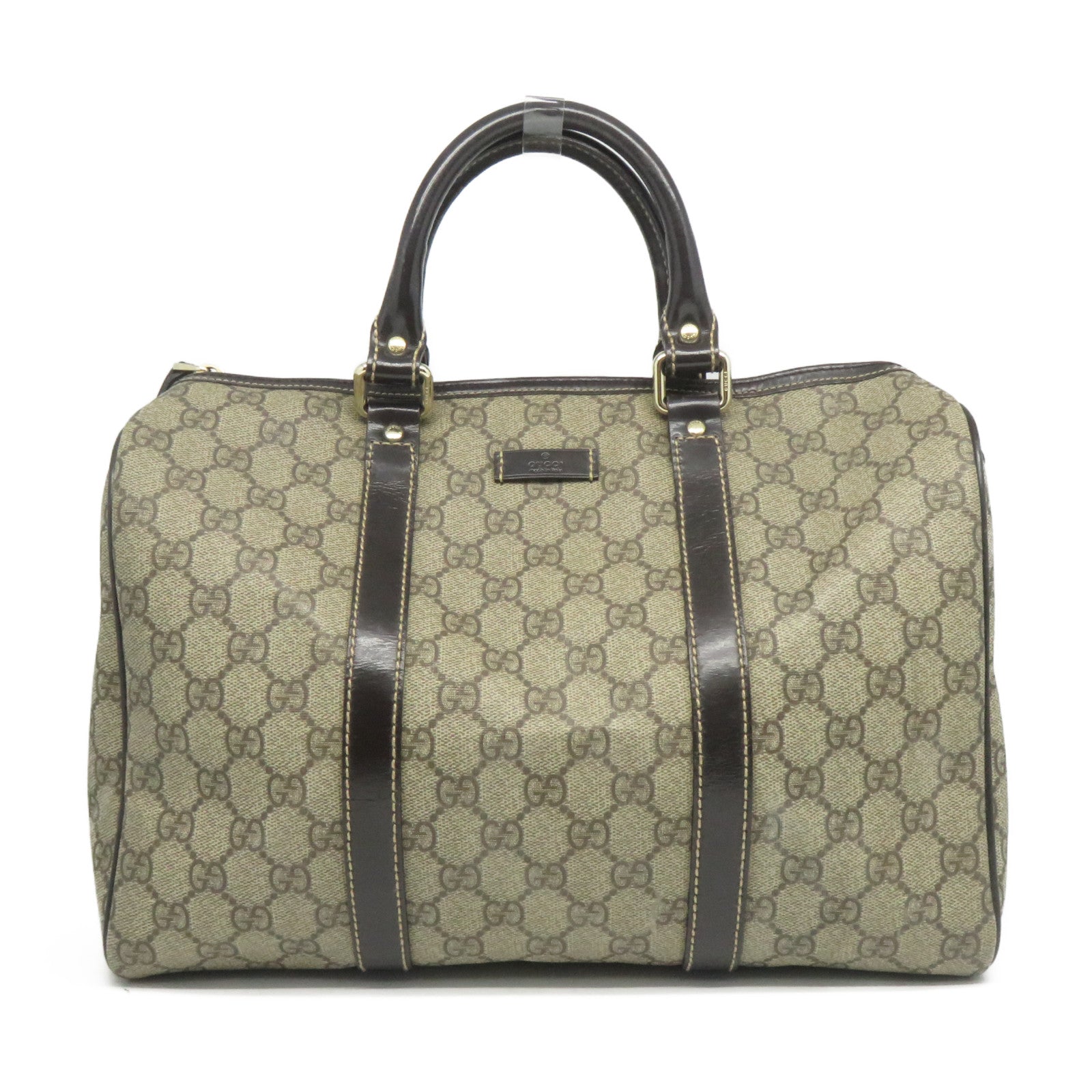 GUCCI GG帆布Hand Bag金扣手挽袋啡色