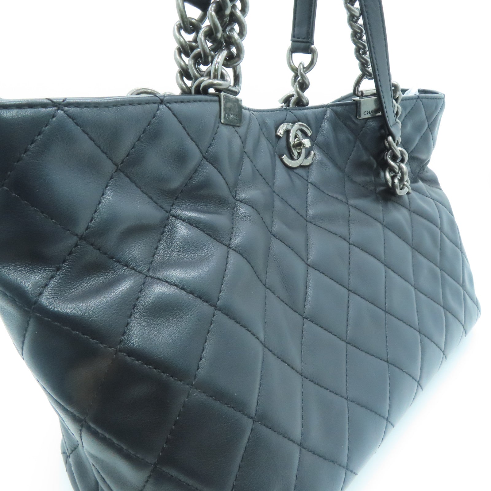 CHANEL [Sharp Discount] Lingge Cowhide Leather 2 Way Shoulder Silver Buckle Handle Shoulder Back Dual-purpose Bag Black