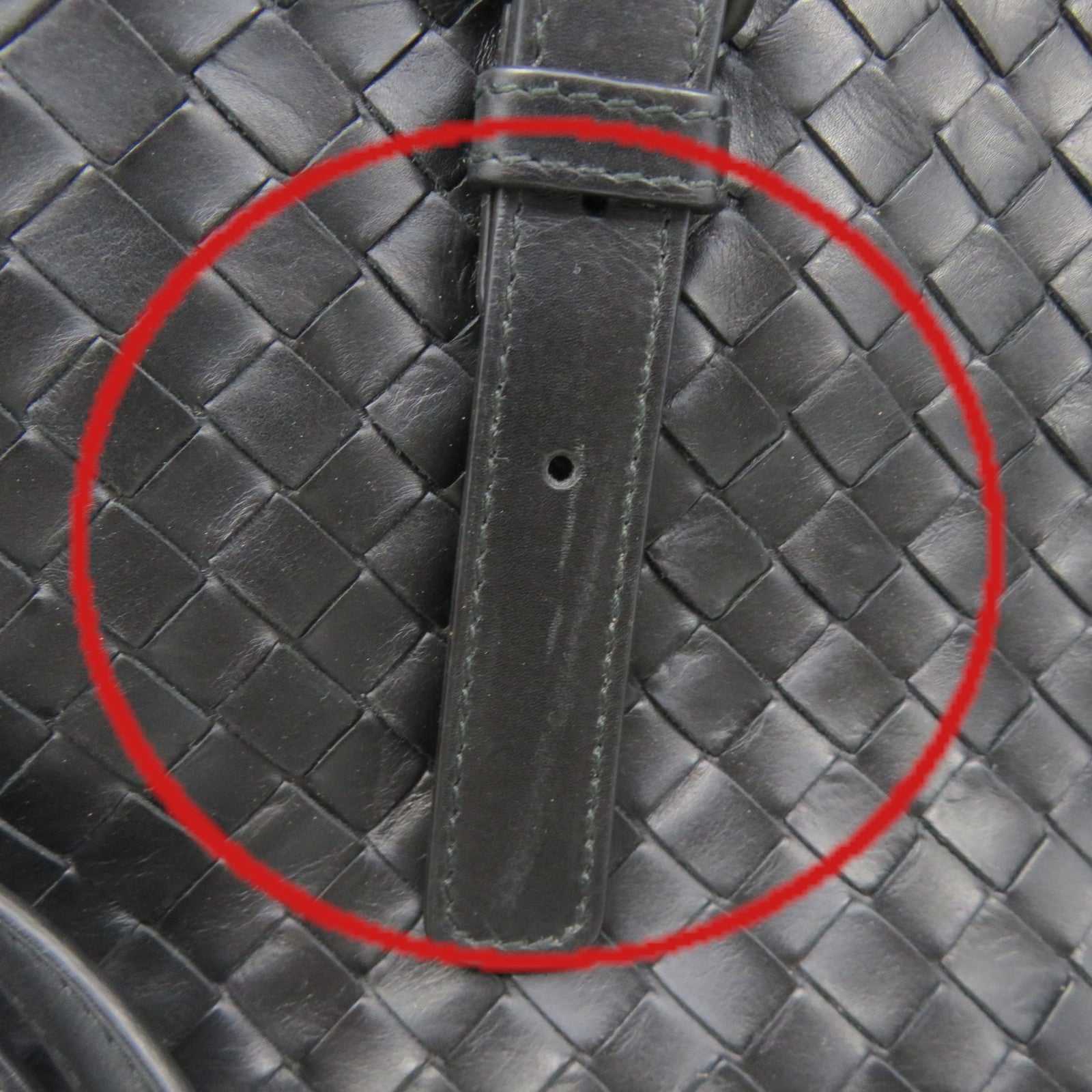BOTTEGA VENETA 織紋皮革2Way Hand Bag金扣手挽肩背兩用袋黑色
