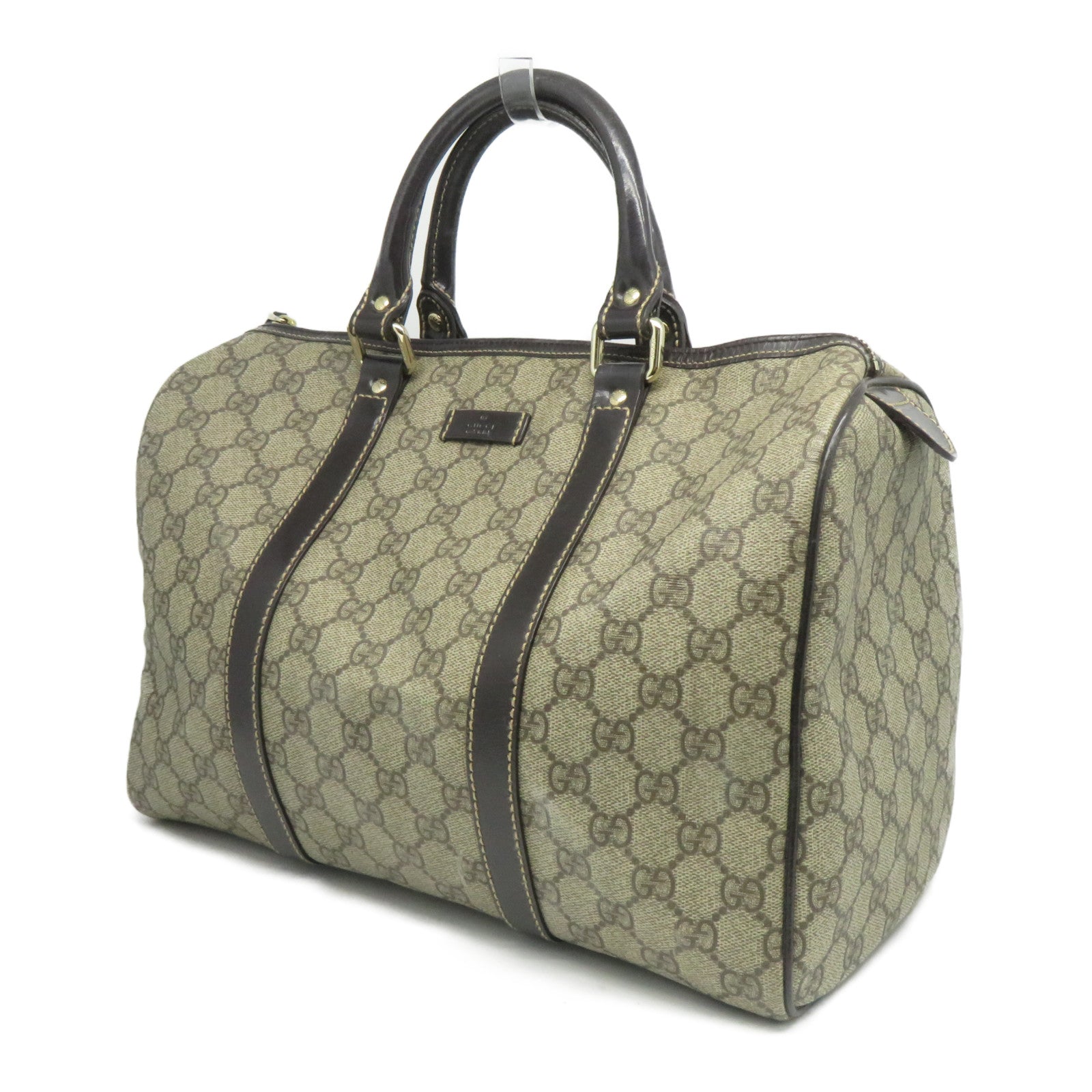 GUCCI GG帆布Hand Bag金扣手挽袋啡色