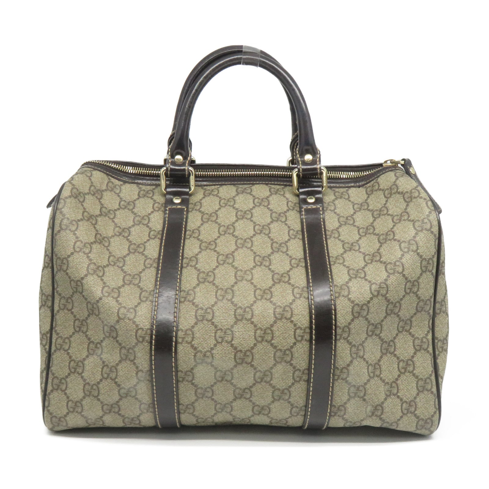 GUCCI GG帆布Hand Bag金扣手挽袋啡色