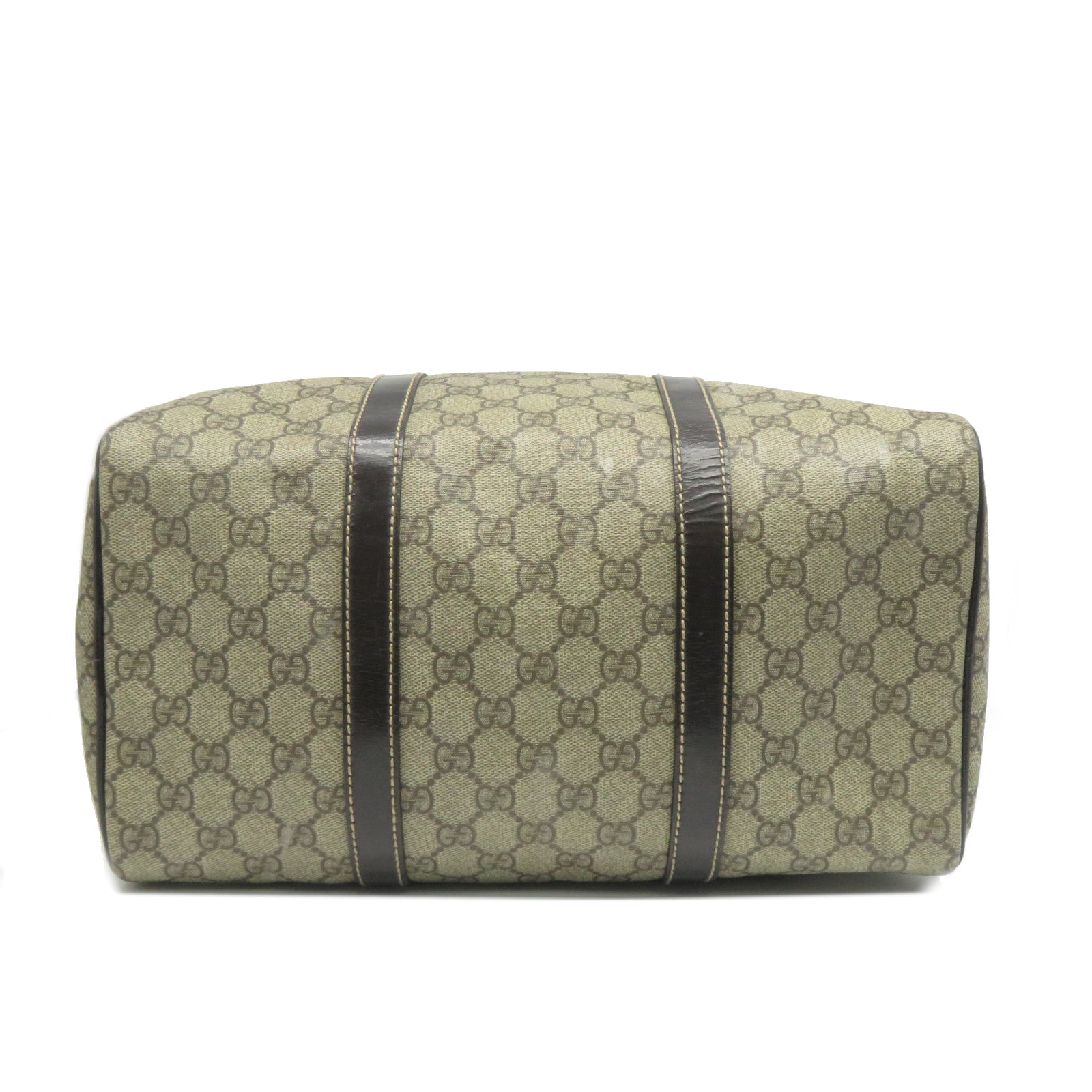GUCCI GG帆布Hand Bag金扣手挽袋啡色