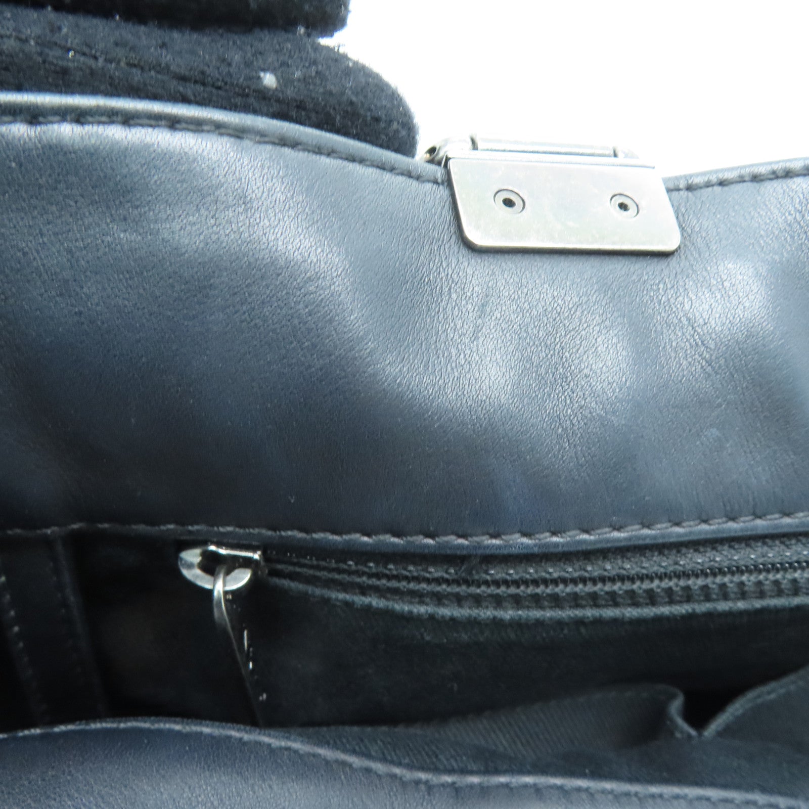 CHANEL [Sharp Discount] Lingge Cowhide Leather 2 Way Shoulder Silver Buckle Handle Shoulder Back Dual-purpose Bag Black