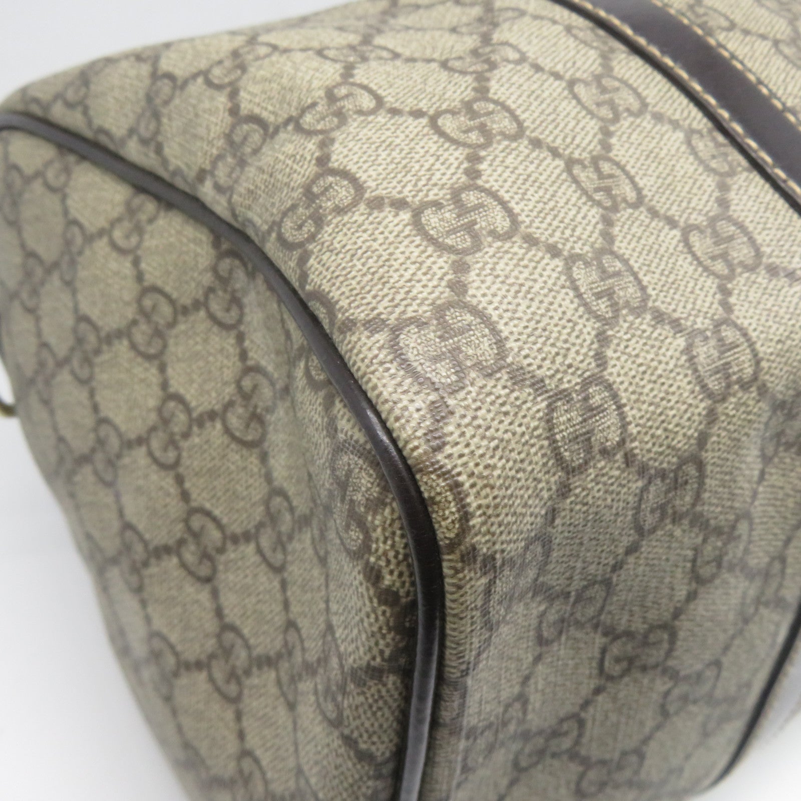 GUCCI GG帆布Hand Bag金扣手挽袋啡色