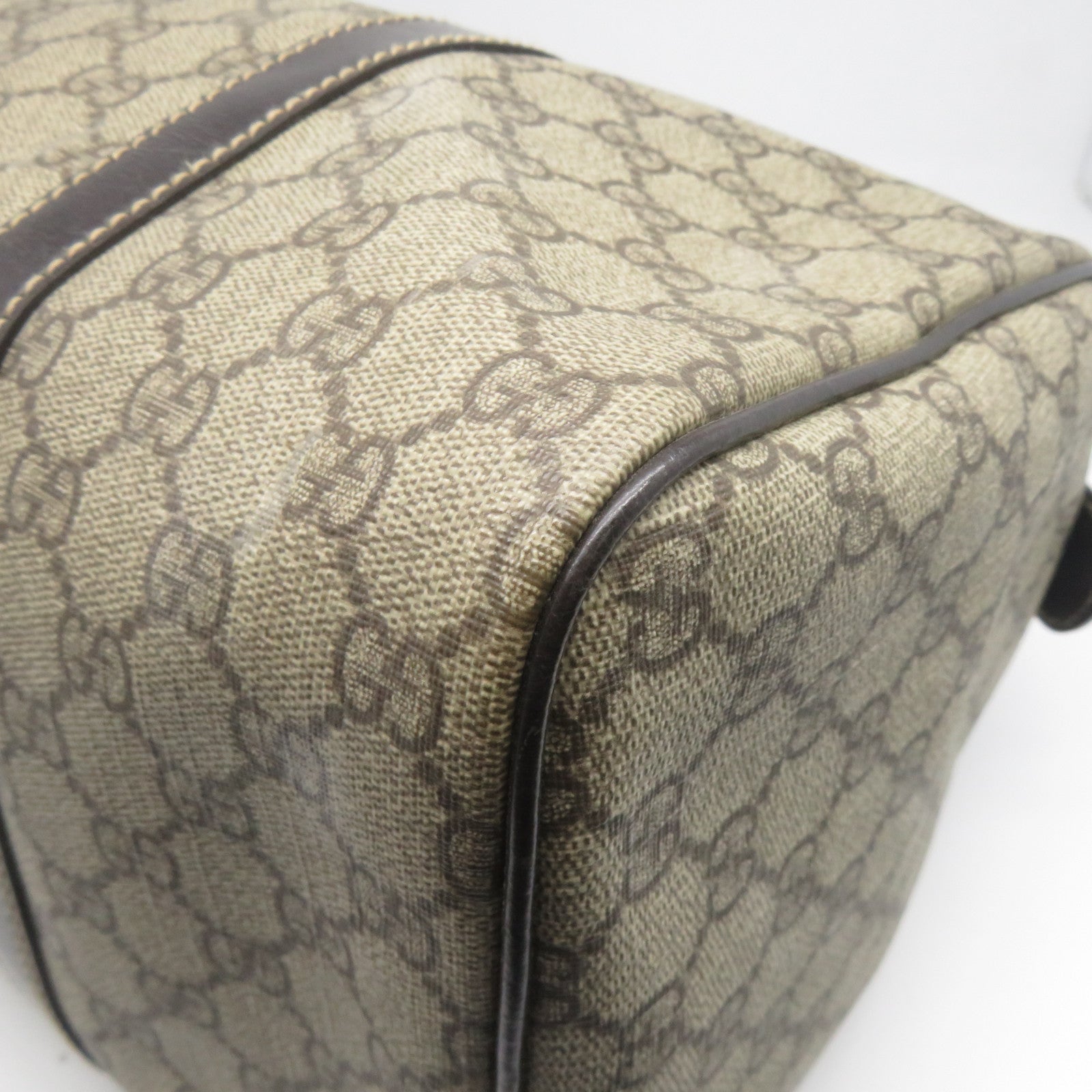GUCCI GG帆布Hand Bag金扣手挽袋啡色