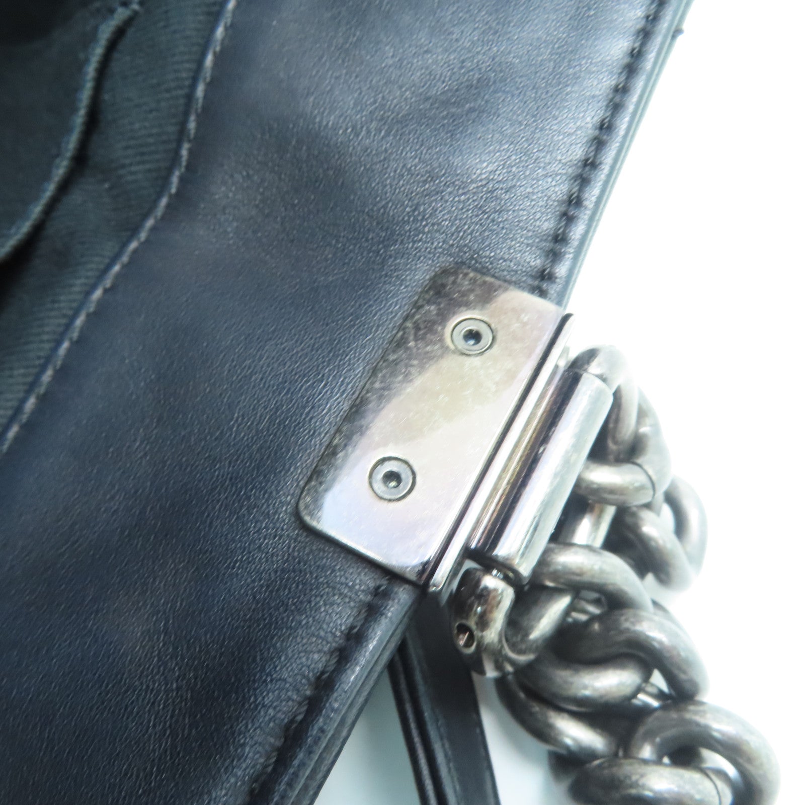 CHANEL [Sharp Discount] Lingge Cowhide Leather 2 Way Shoulder Silver Buckle Handle Shoulder Back Dual-purpose Bag Black