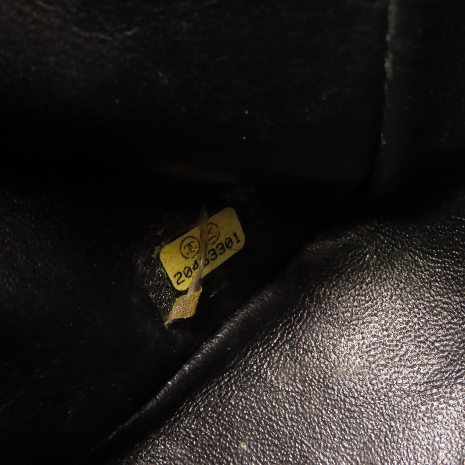 CHANEL 菱格羊皮皮革Chain Shoulder Bag金扣鏈帶肩背袋黑色