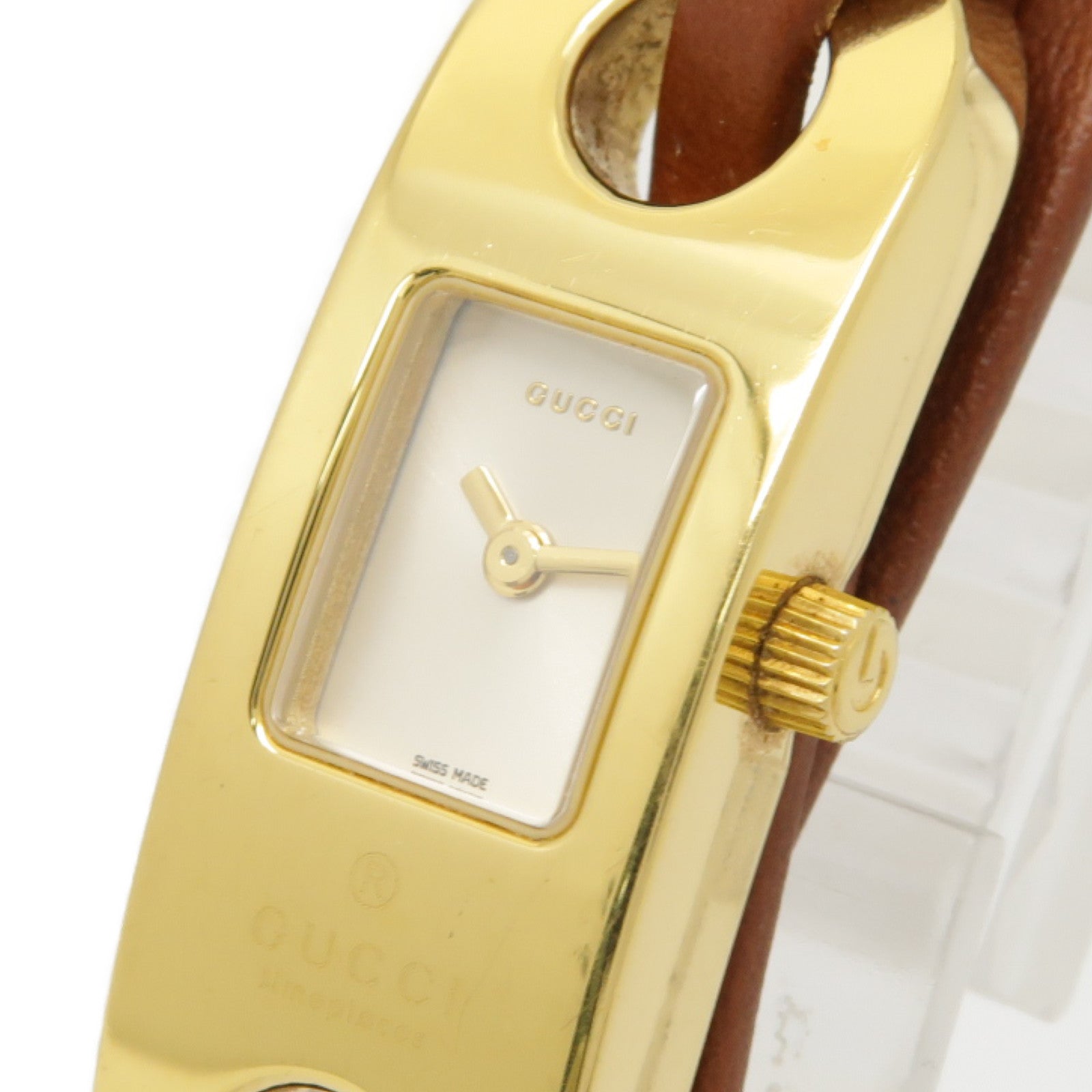 GUCCI Watch不鏽鋼手錶石英機芯白色
