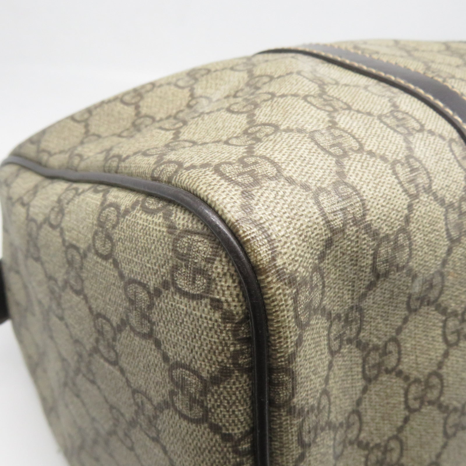 GUCCI GG帆布Hand Bag金扣手挽袋啡色