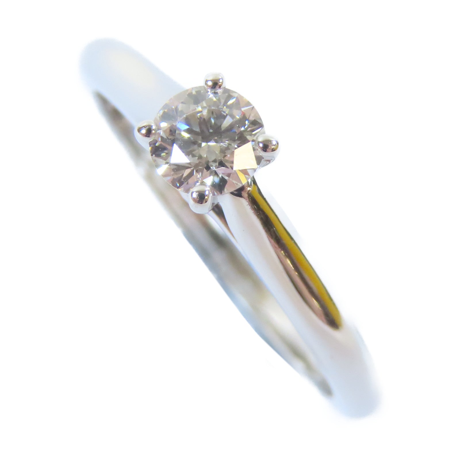 CARTIER PT950鉑金Diamond Ring 0.24ct鑽石戒指Cartier#49/US#4.75