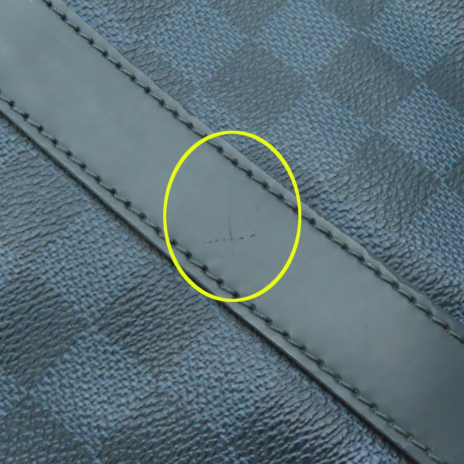 LOUIS VUITTON Damier Keepall A De Bandelier 45波士顿包黑色蓝色