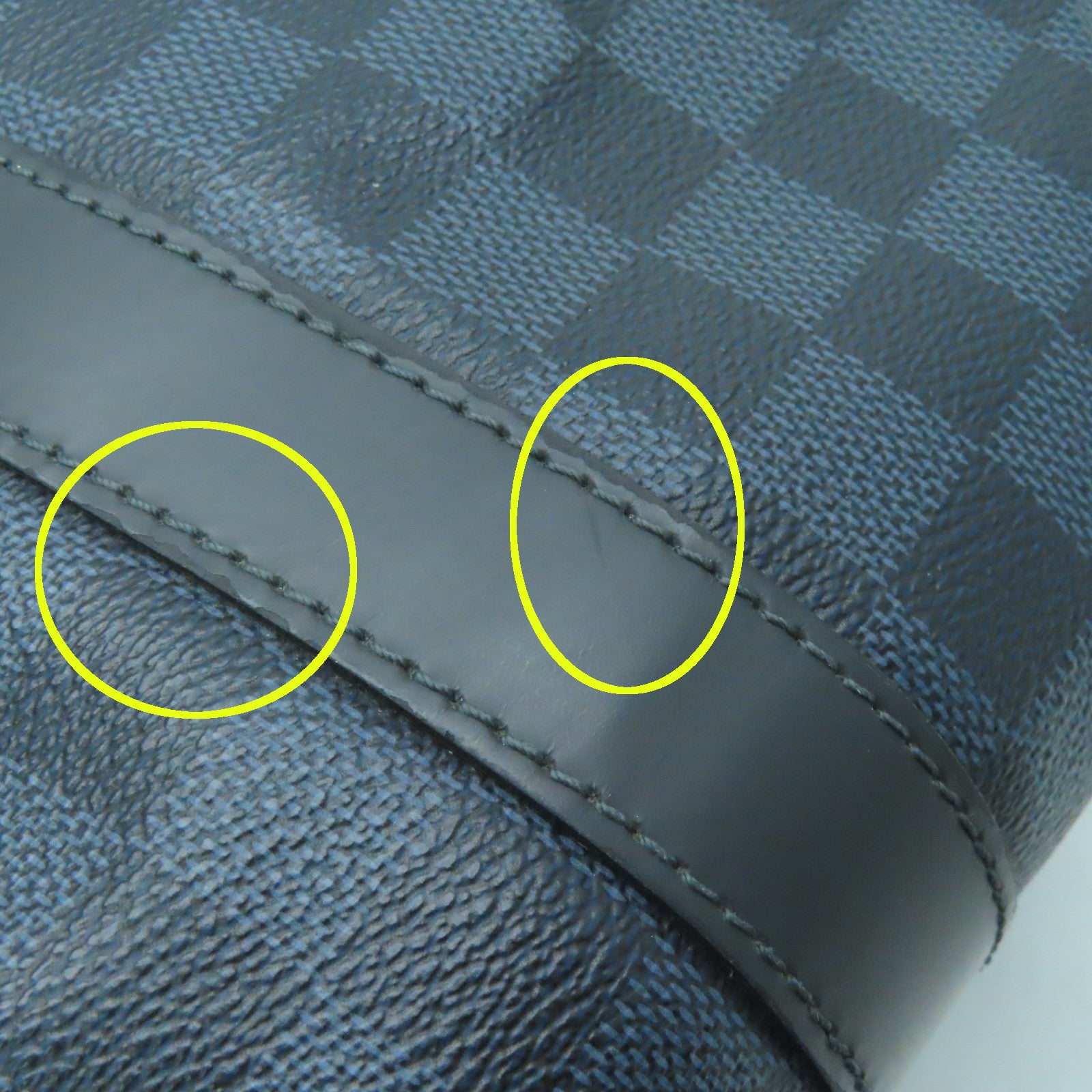 LOUIS VUITTON Damier Keepall A De Bandelier 45波士顿包黑色蓝色
