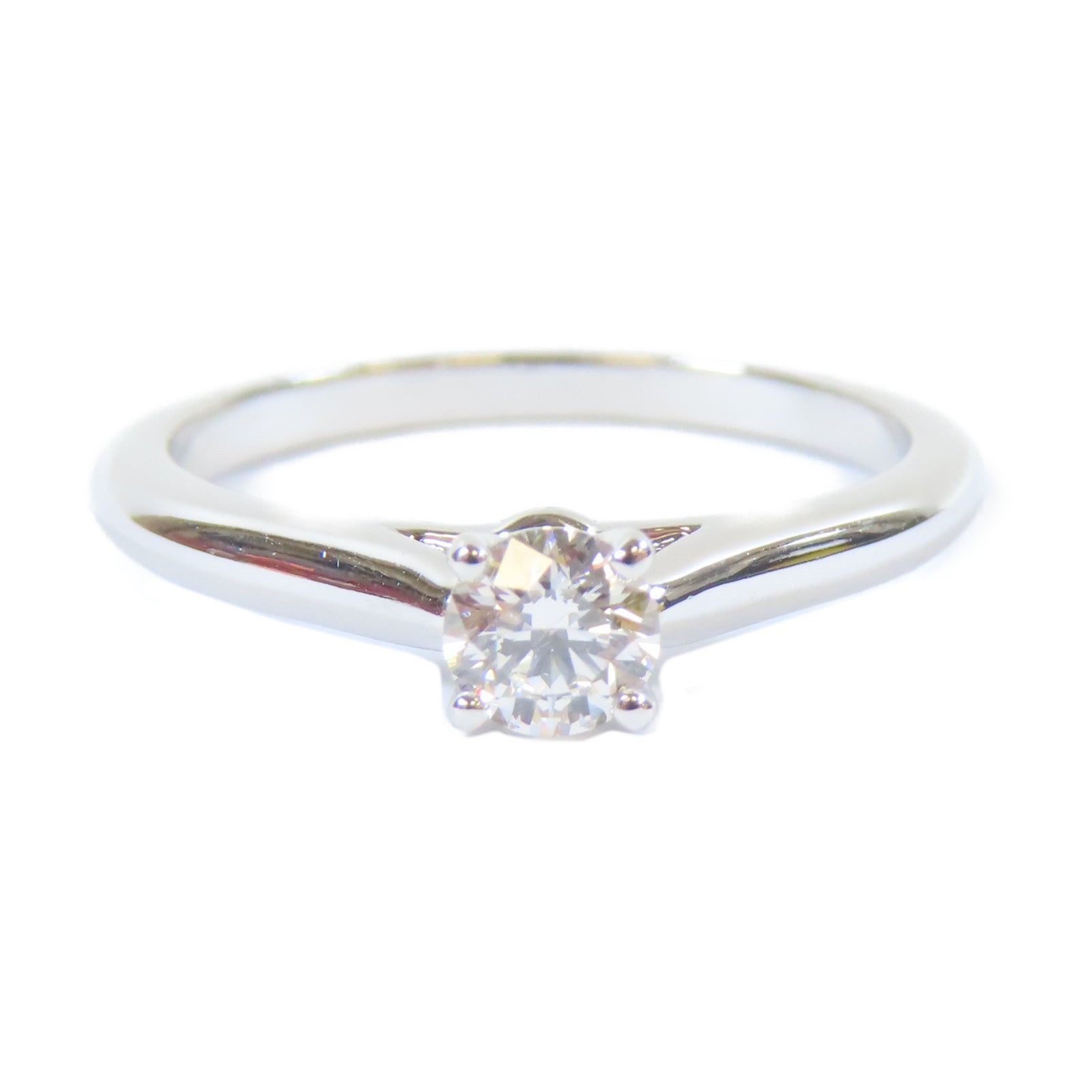 CARTIER PT950鉑金Diamond Ring 0.24ct鑽石戒指Cartier#49/US#4.75