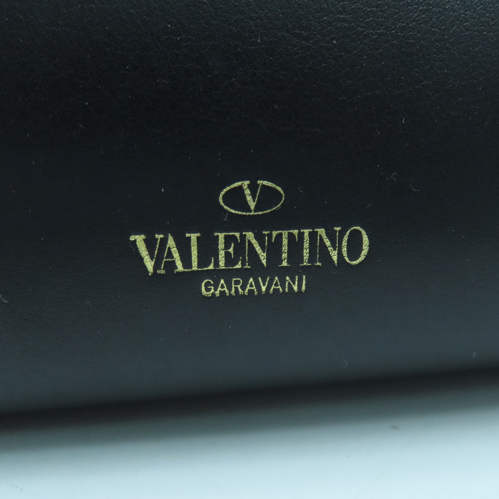 Valentino 牛皮皮革Shoulder Bag金扣手挽肩背兩用袋黑色