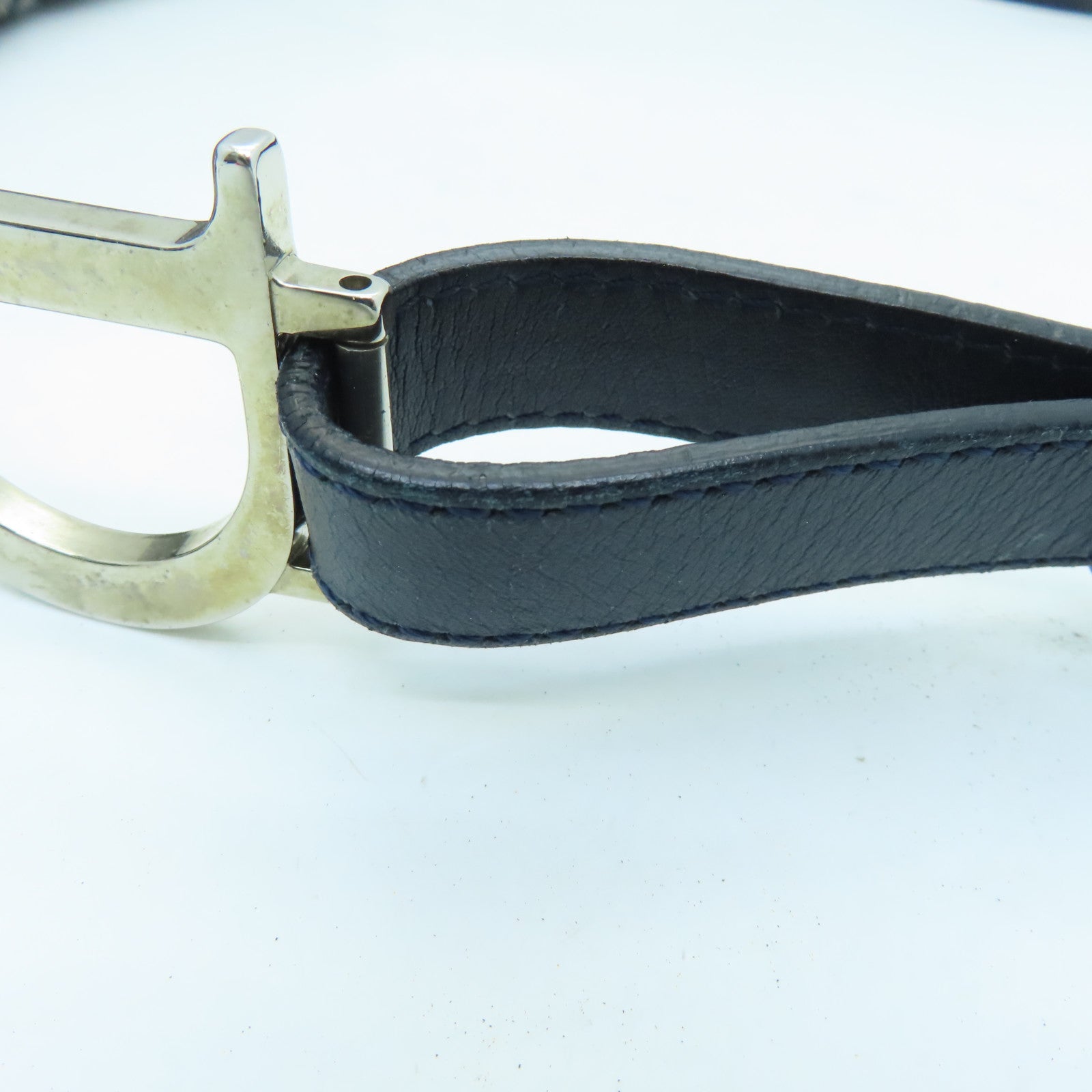 Dior canvas Shoulder Bag silver buckle shoulder bag blue
