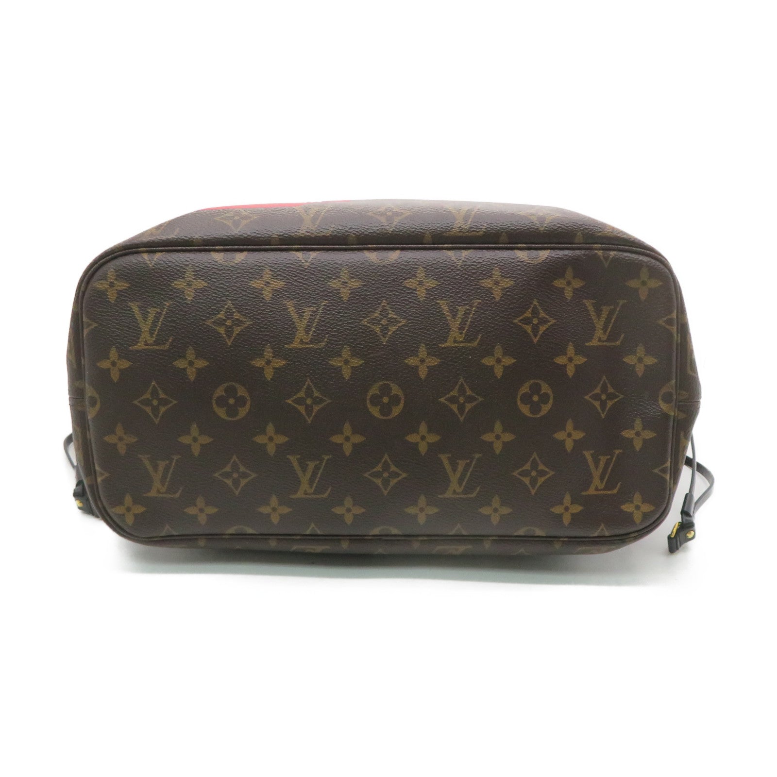 LOUIS VUITTON Monogram Neverfull MM Tote Bag brown