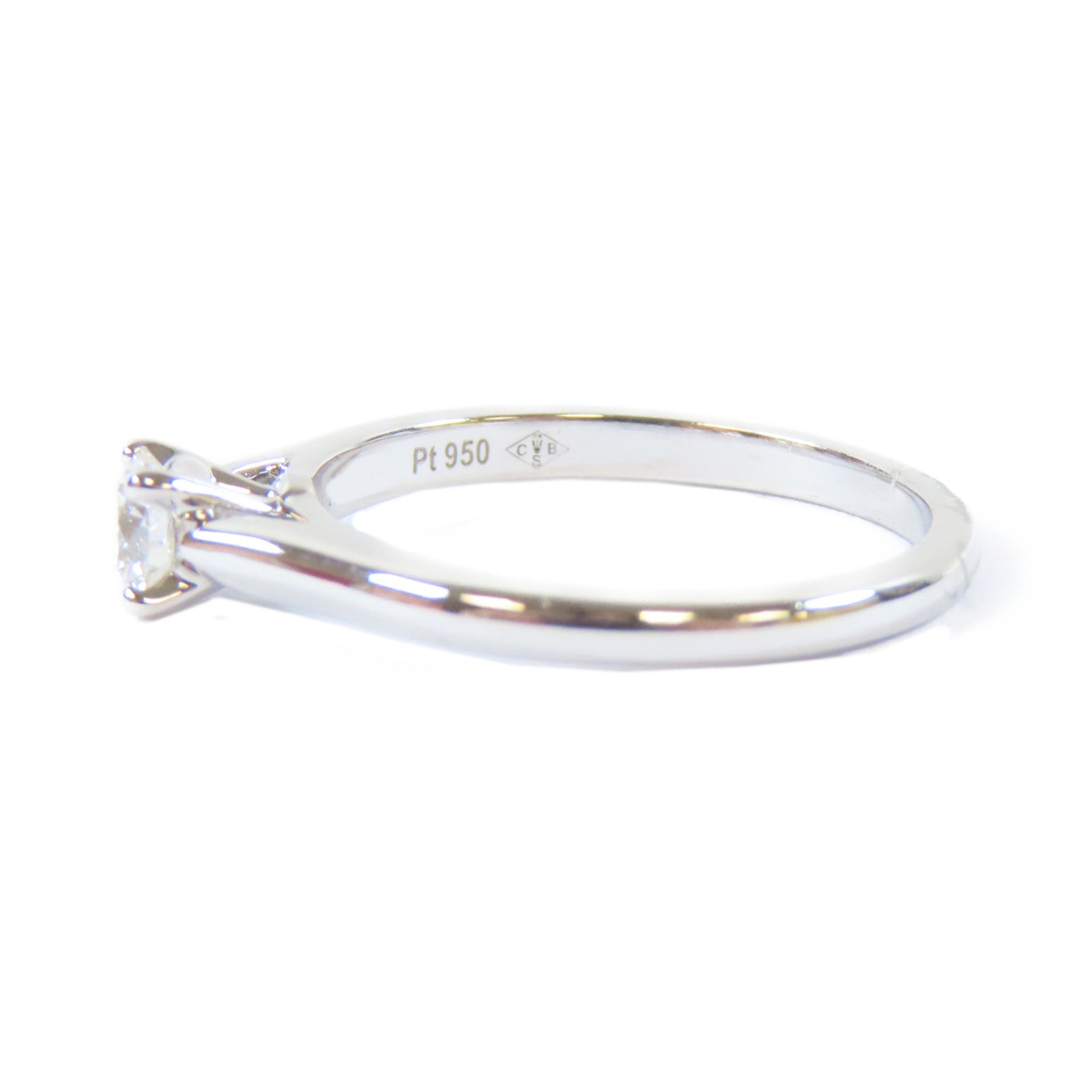 CARTIER PT950鉑金Diamond Ring 0.24ct鑽石戒指Cartier#49/US#4.75