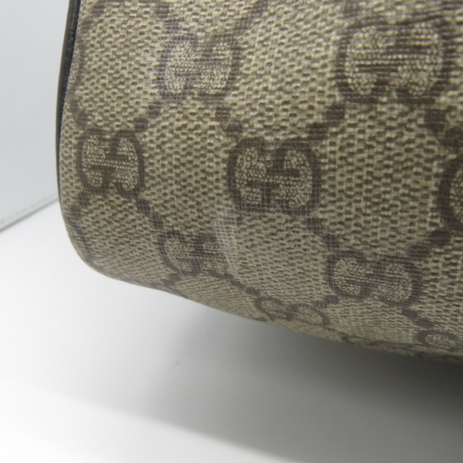 GUCCI GG帆布Hand Bag金扣手挽袋啡色