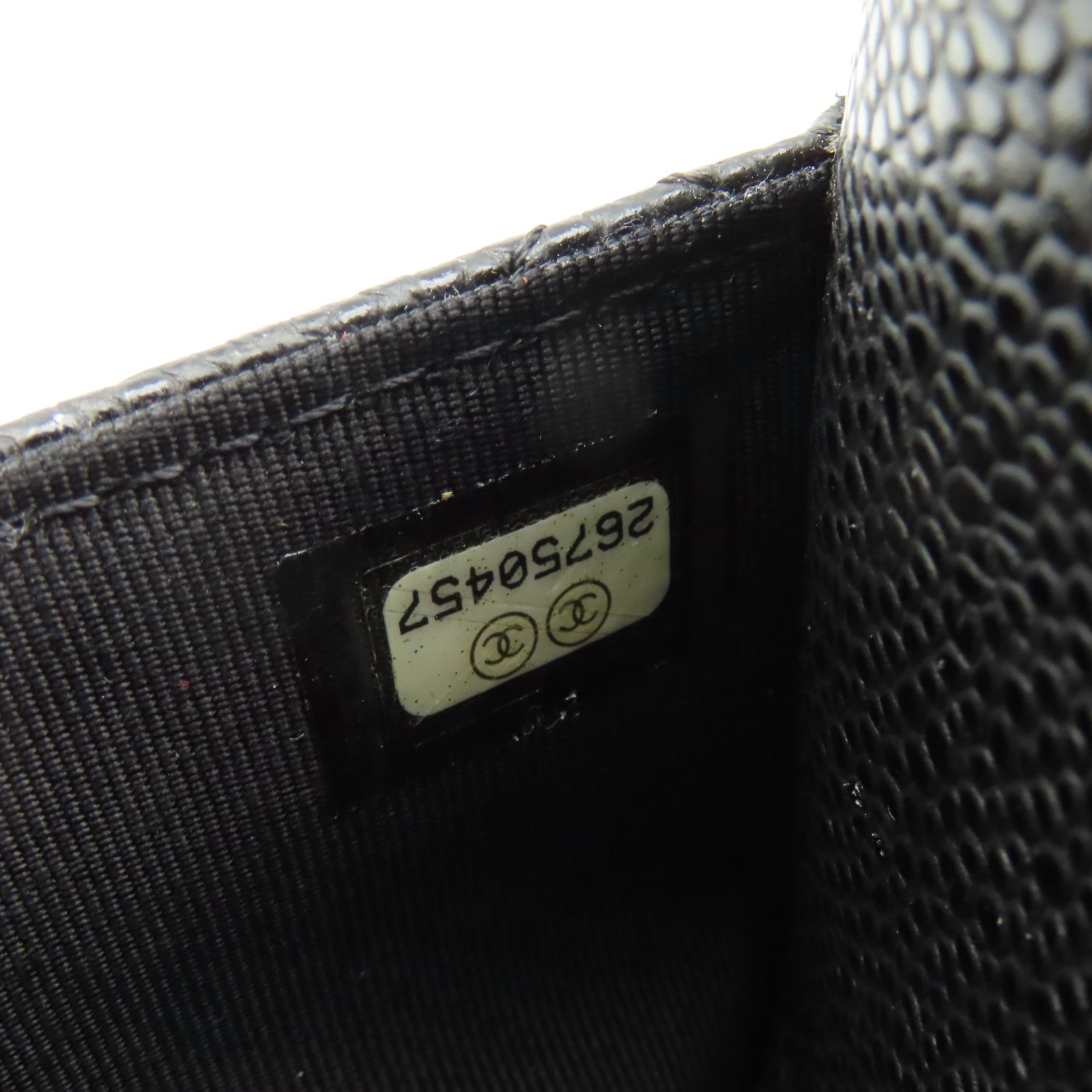 CHANEL 菱格Caviar皮革Wallet On Chain Shoulder Bag銀扣鏈帶肩背袋黑色