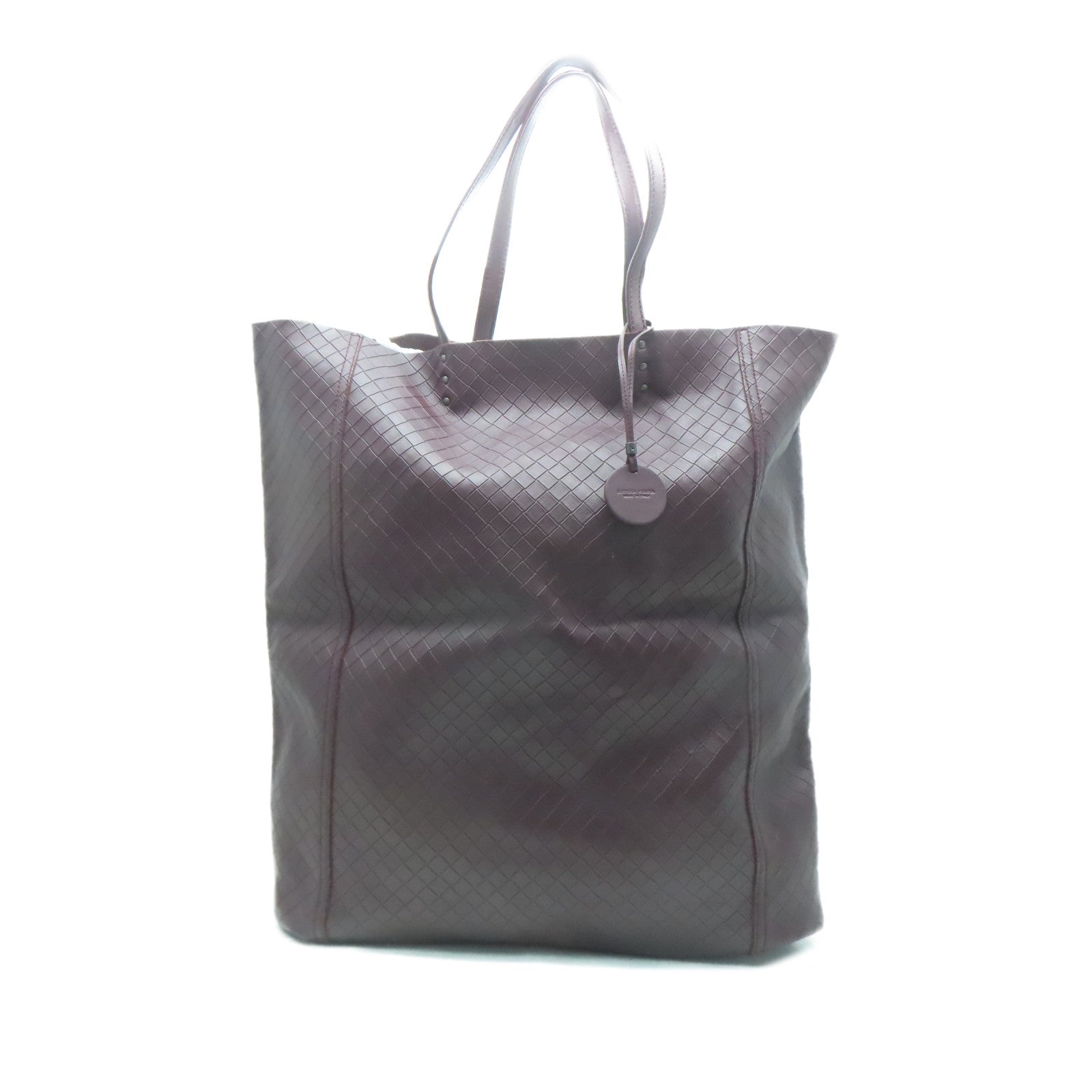 BOTTEGA VENETA 羊皮皮革Tote Bag銀扣手挽袋啡色