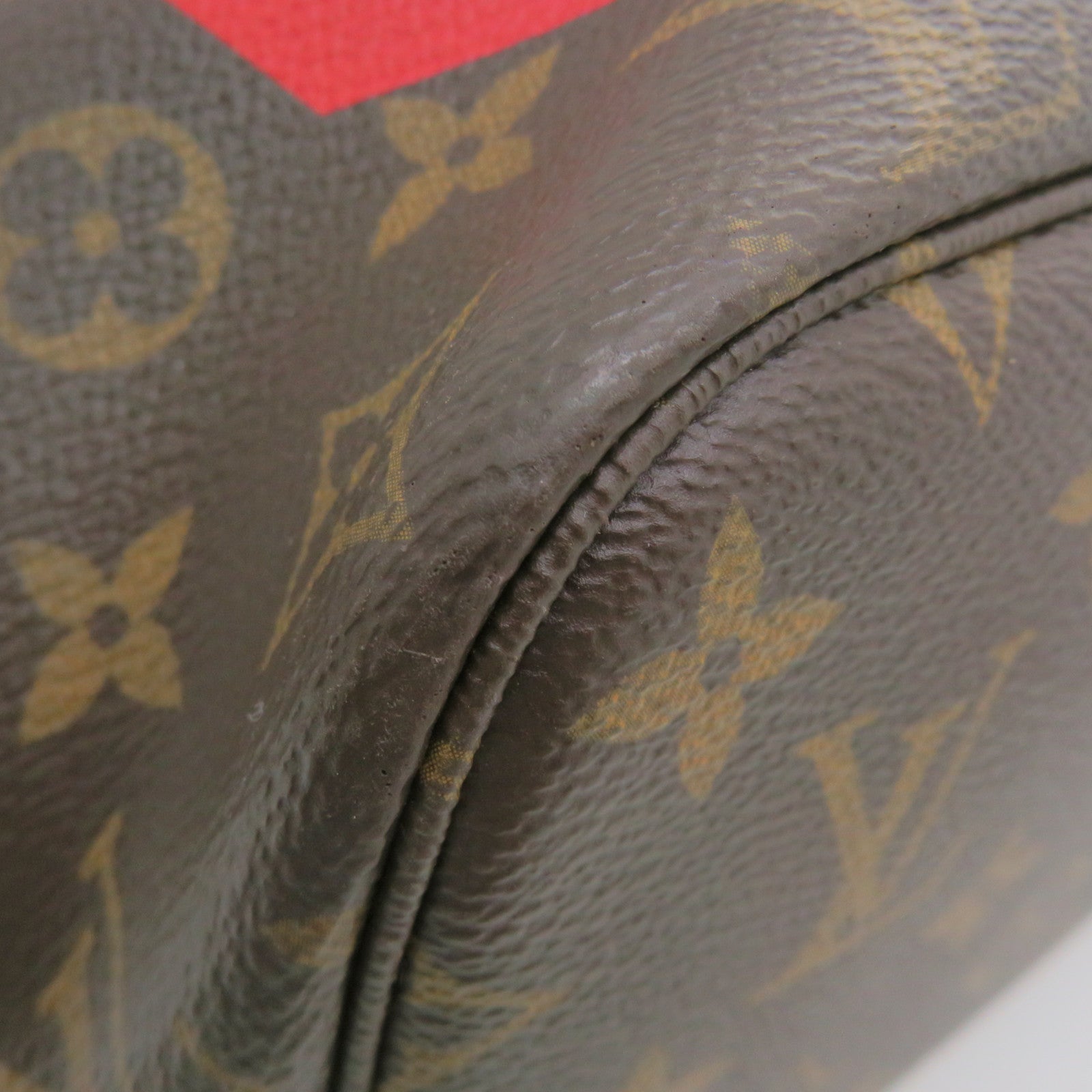 LOUIS VUITTON Monogram Neverfull MM Tote Bag brown