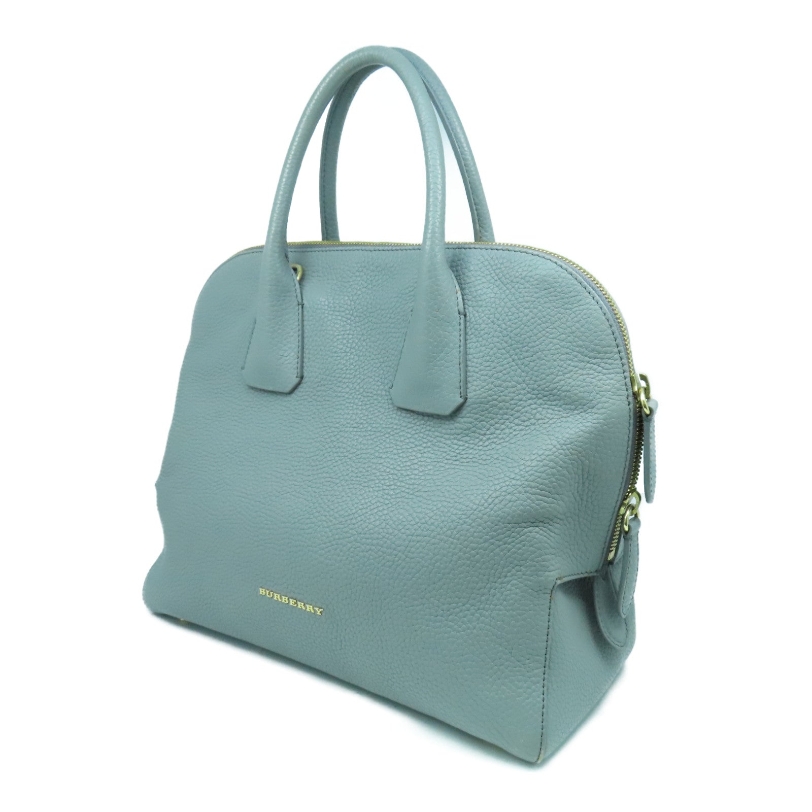 BURBERRY 牛皮皮革2 Way Shoulder Bag金扣手挽肩背兩用袋灰色