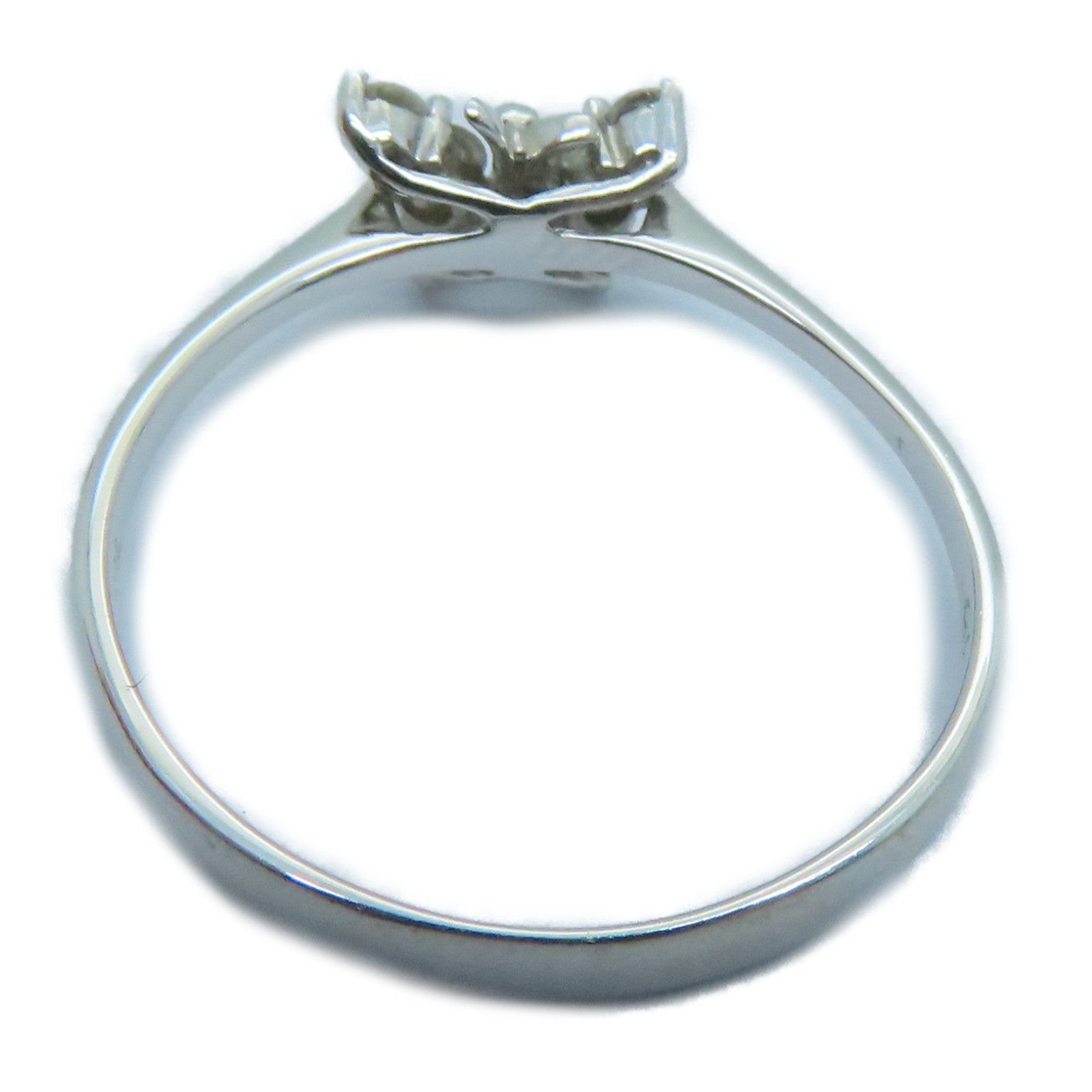 JEWELRY 18K White Gold Diamond Ring 0.13ct Diamond Ring US#5.5