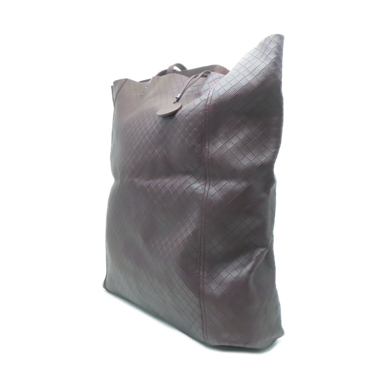 BOTTEGA VENETA 羊皮皮革Tote Bag銀扣手挽袋啡色