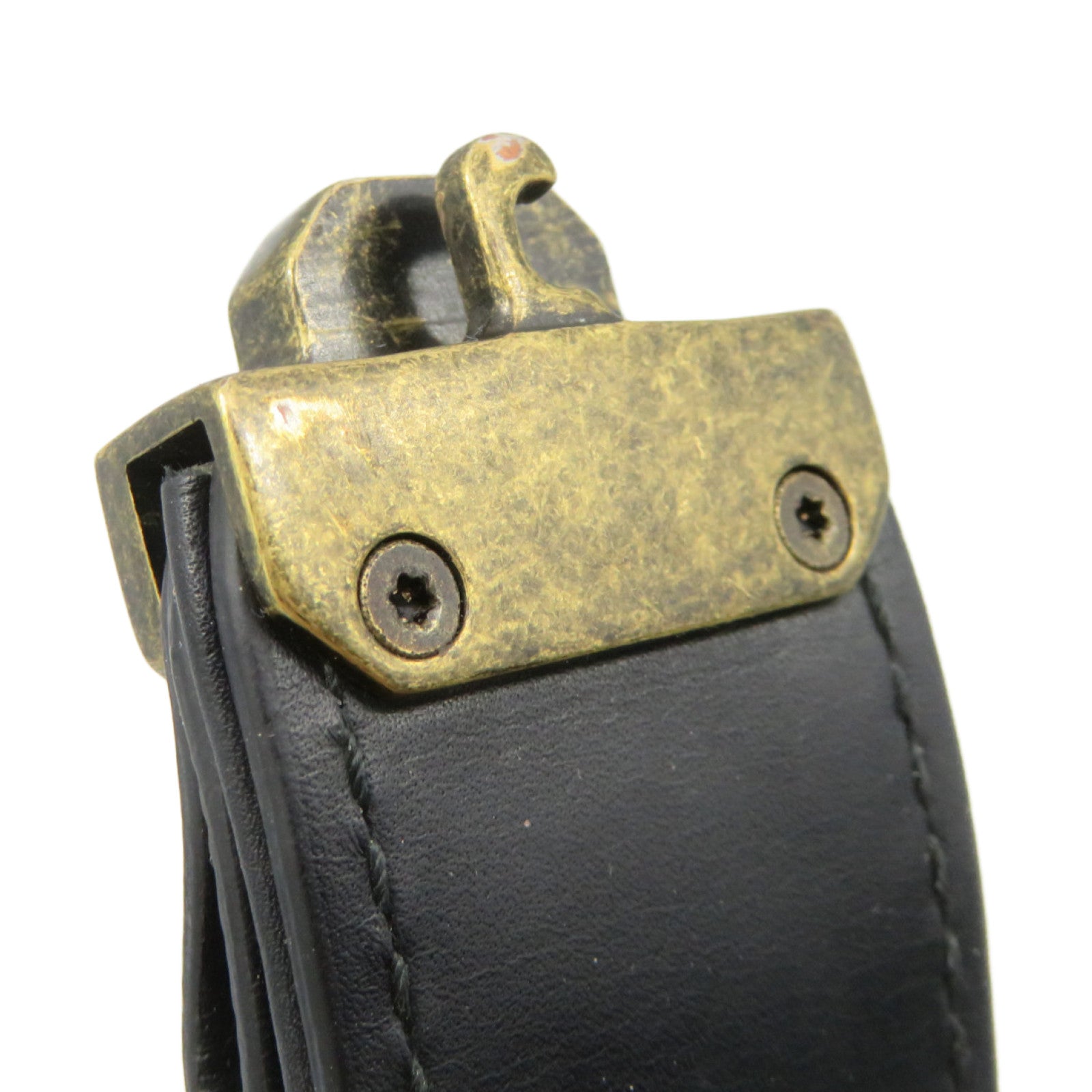 BOTTEGA VENETA 織紋皮革2Way Hand Bag金扣手挽肩背兩用袋黑色