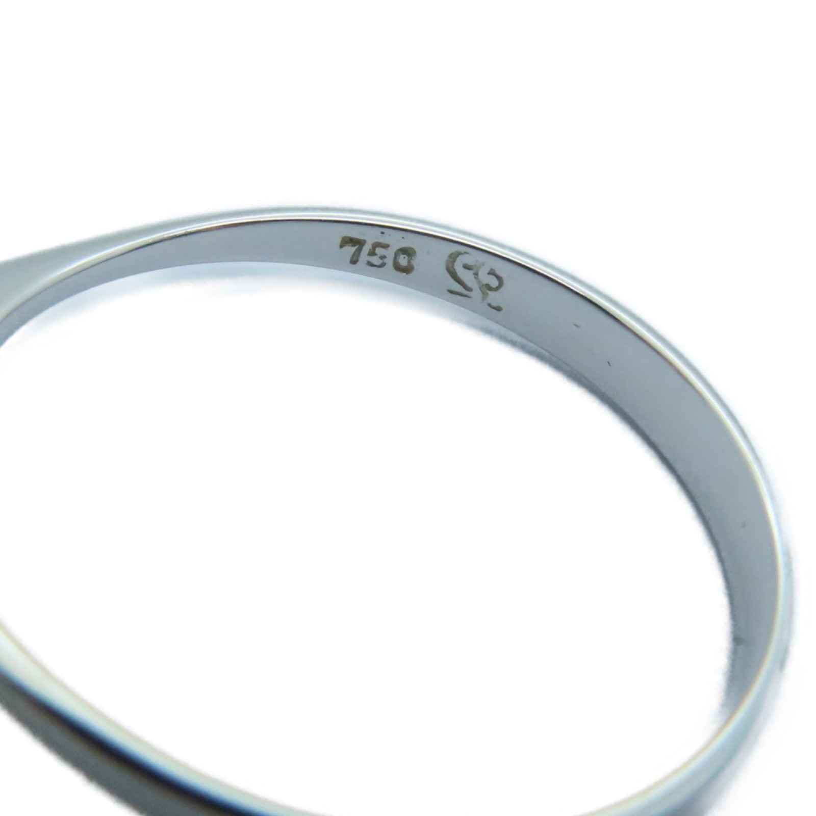 JEWELRY 18K White Gold Diamond Ring 0.13ct Diamond Ring US#5.5