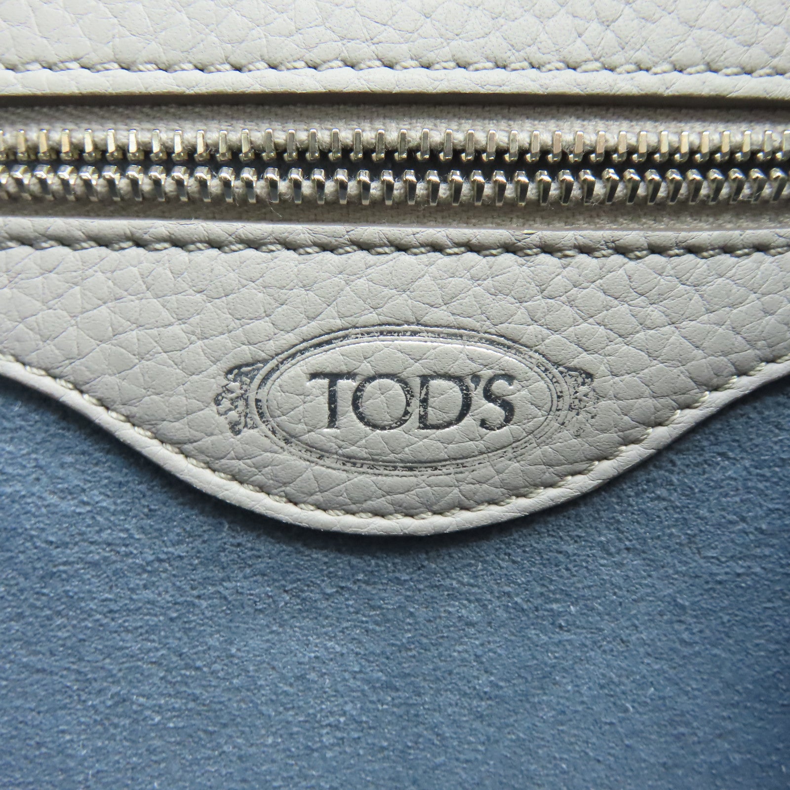 TOD’S 牛皮皮革2Way Shoulder Bag背包肩背兩用袋灰色