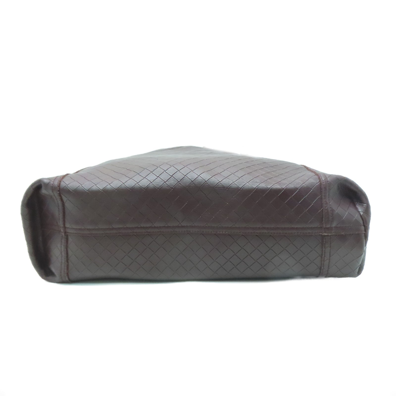 BOTTEGA VENETA 羊皮皮革Tote Bag銀扣手挽袋啡色