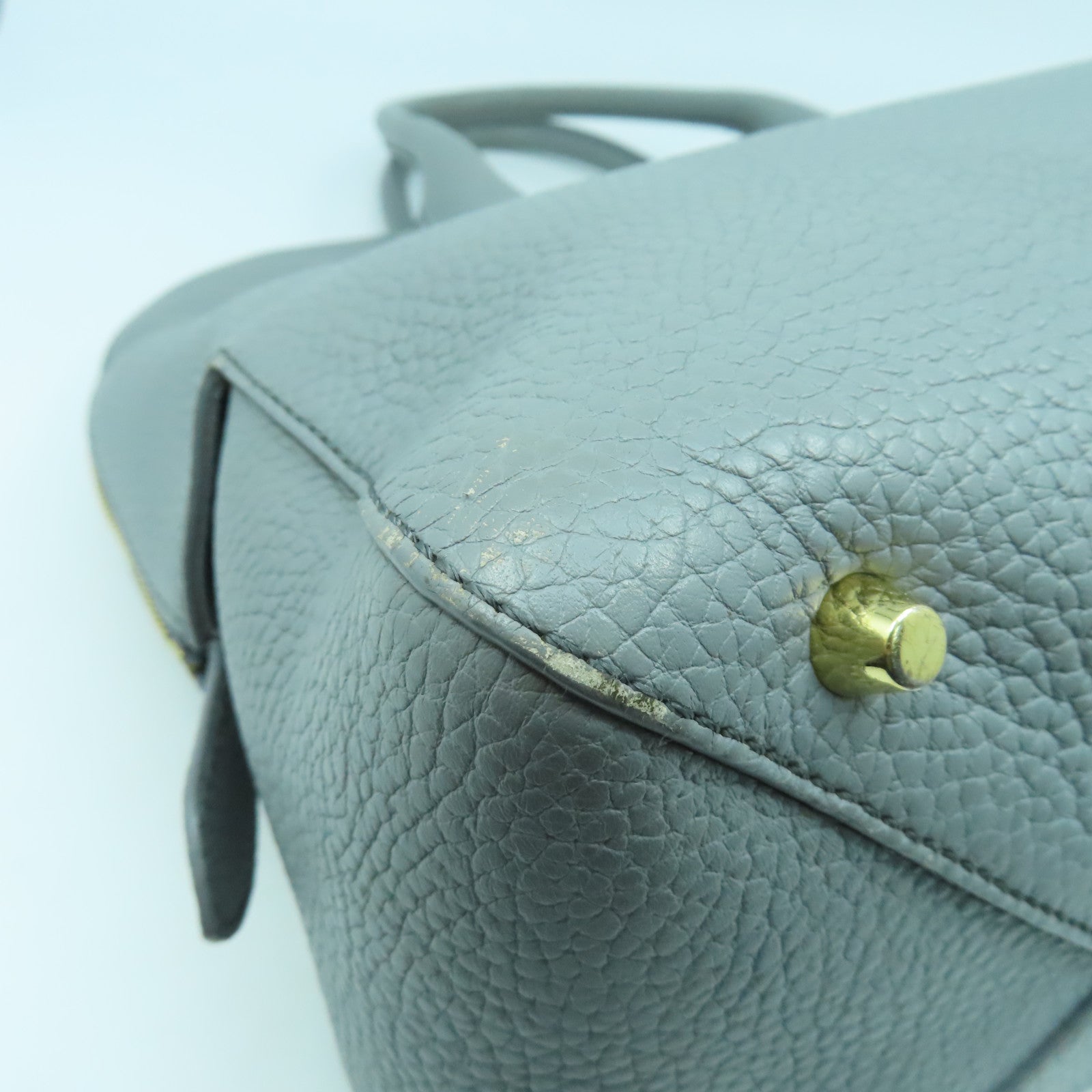 BURBERRY 牛皮皮革2 Way Shoulder Bag金扣手挽肩背兩用袋灰色