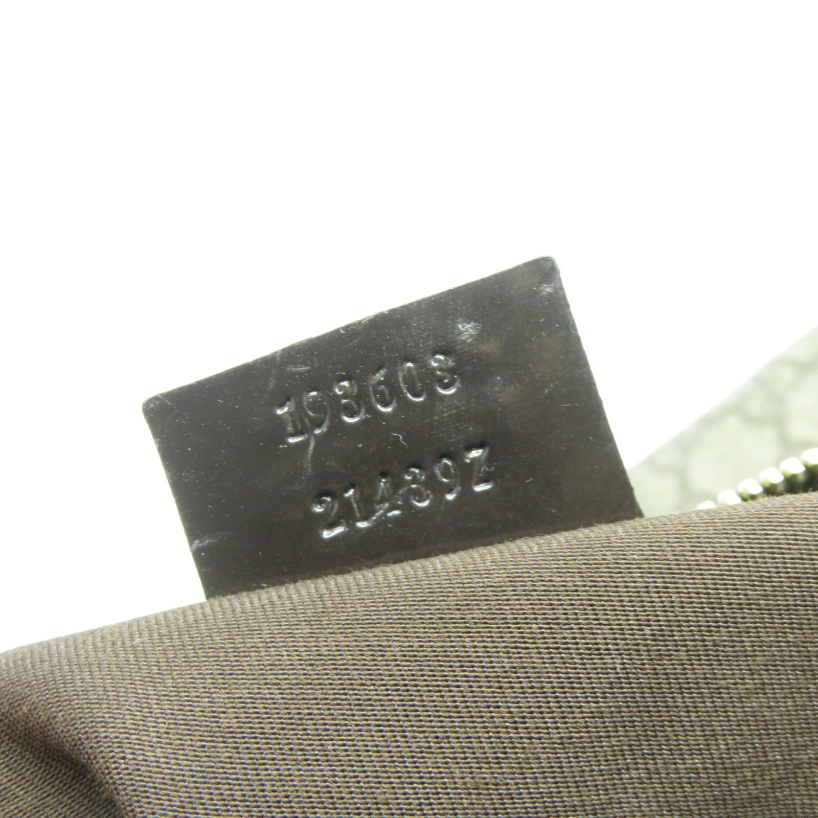 GUCCI GG帆布Hand Bag金扣手挽袋啡色