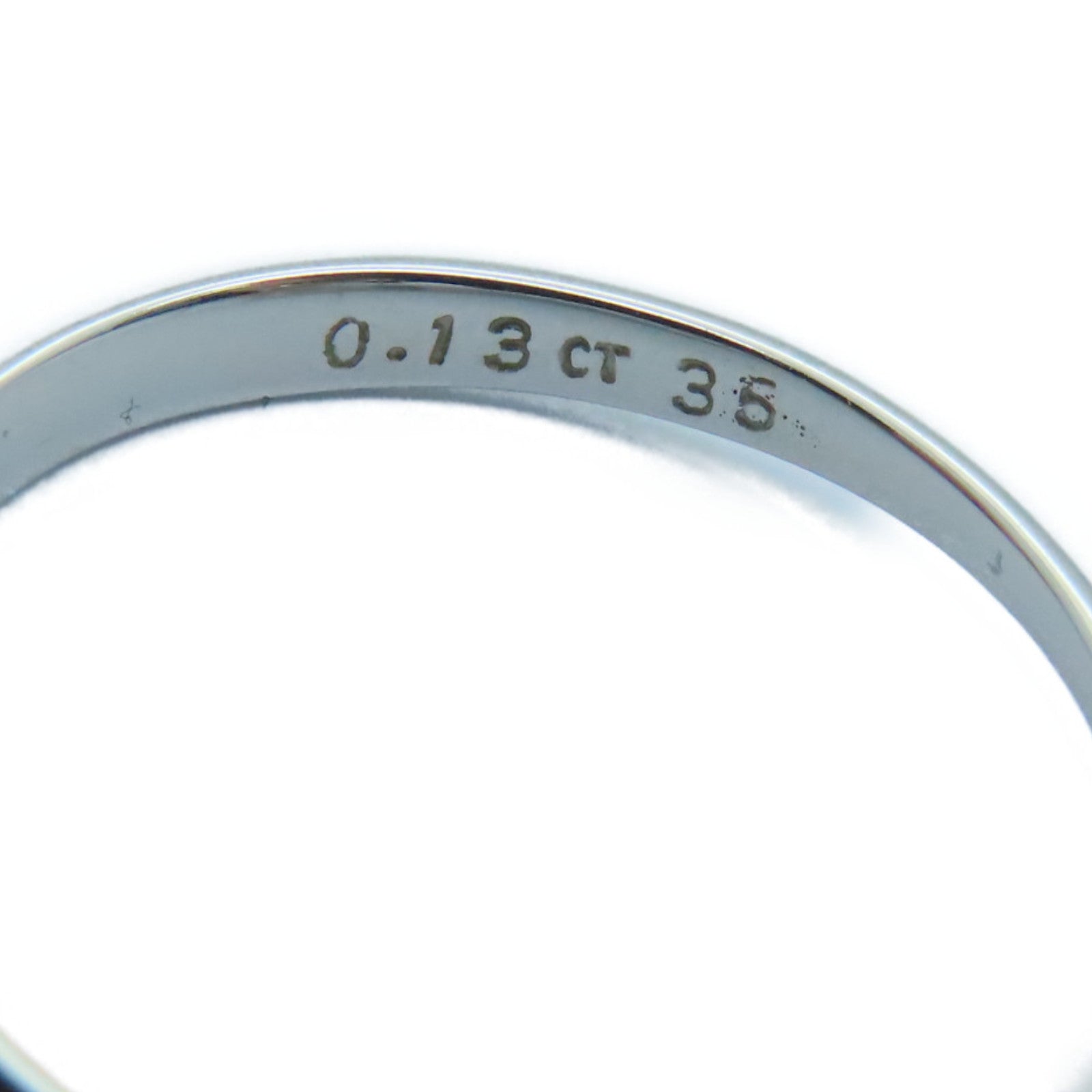 JEWELRY 18K White Gold Diamond Ring 0.13ct Diamond Ring US#5.5