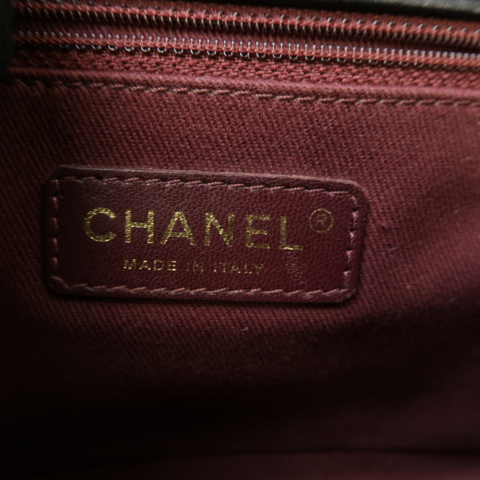 CHANEL 菱格牛皮皮革Chain Shoulder Bag金扣手挽肩背兩用袋黒色