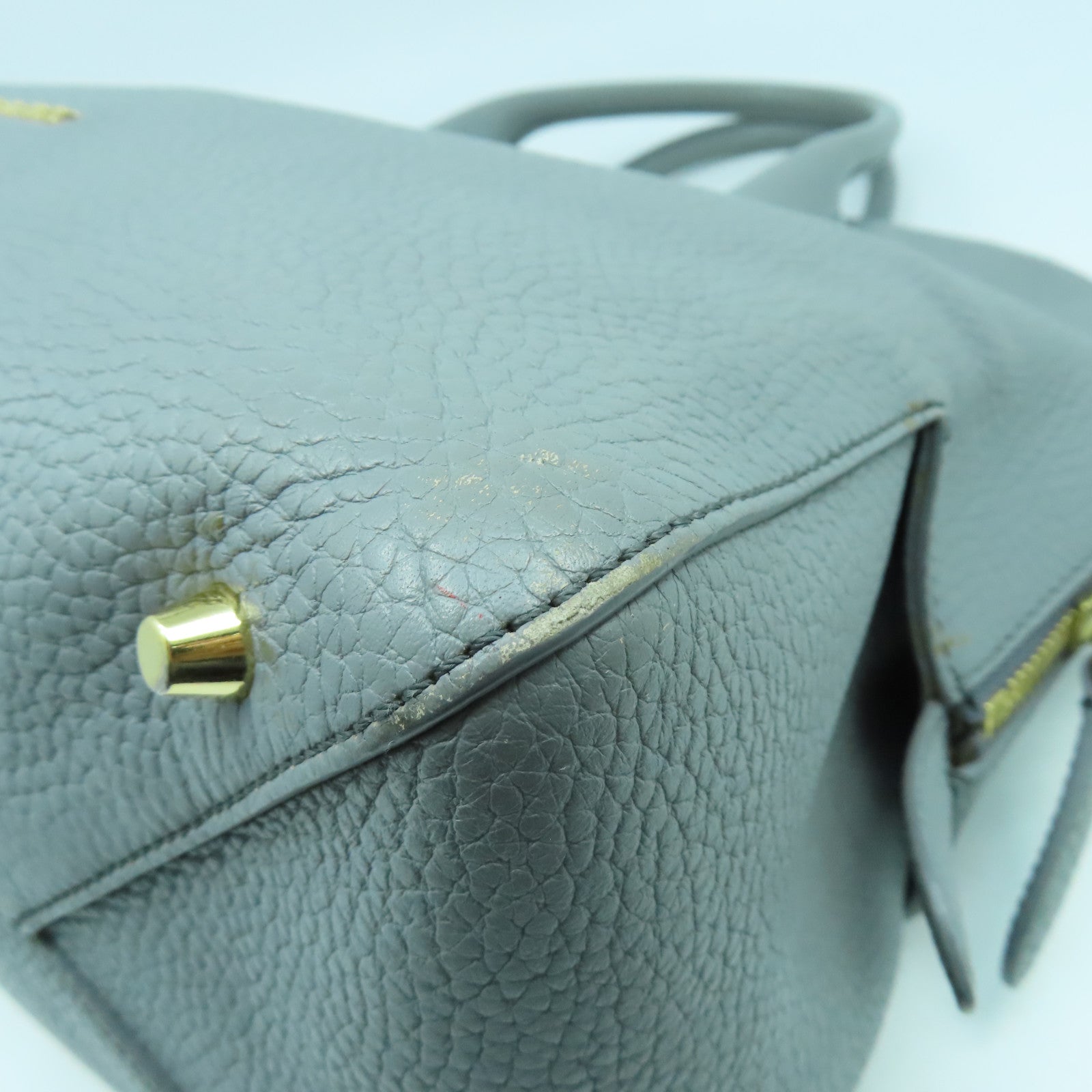 BURBERRY 牛皮皮革2 Way Shoulder Bag金扣手挽肩背兩用袋灰色
