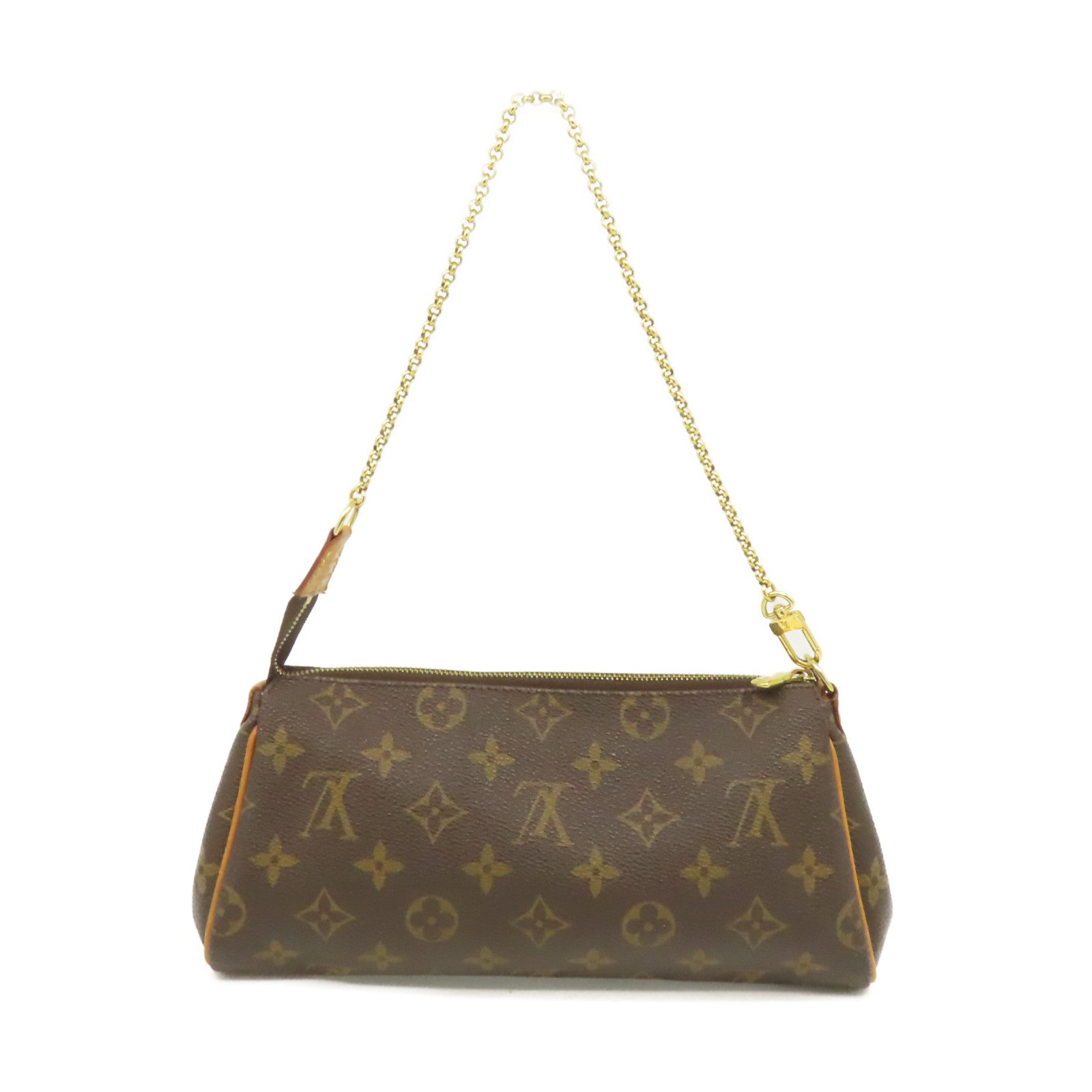 LOUIS VUITTON Monogram Eva Shoulder Bag金扣手挽袋啡色