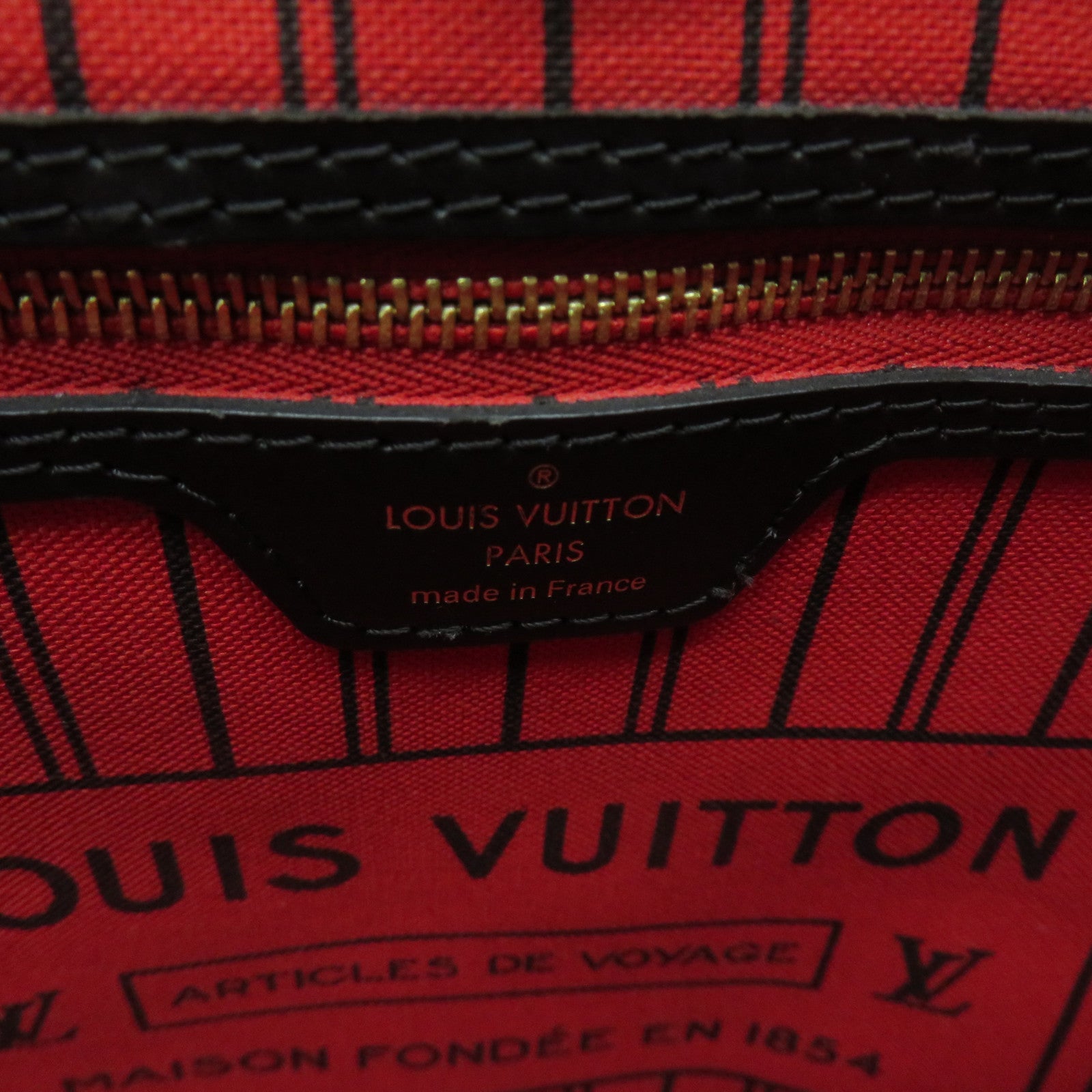 LOUIS VUITTON Monogram Neverfull MM Tote Bag brown