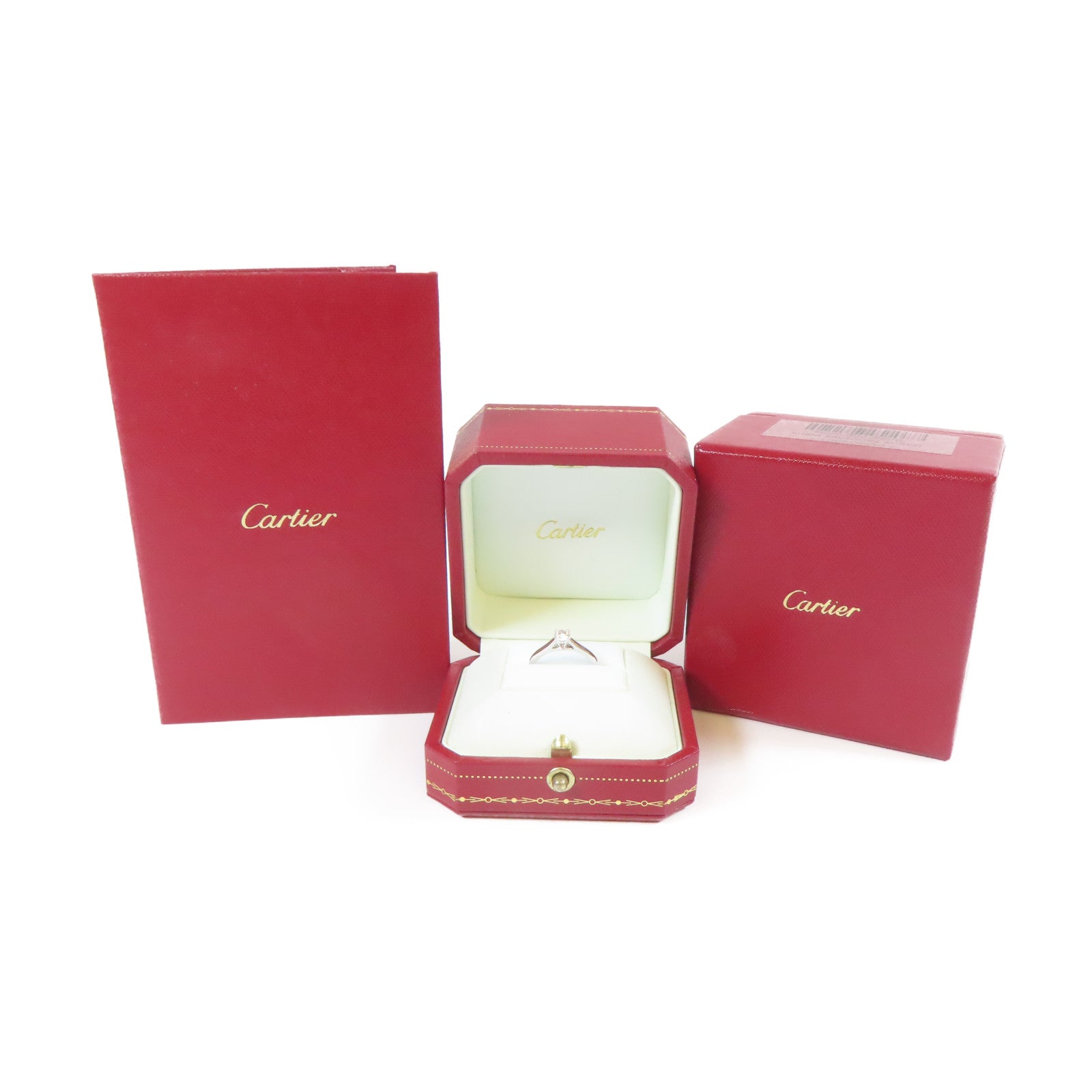 CARTIER PT950鉑金Diamond Ring 0.24ct鑽石戒指Cartier#49/US#4.75