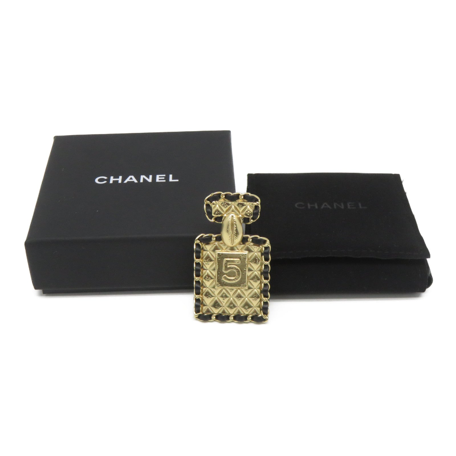 CHANEL 金屬Brooch胸針金色/黑色