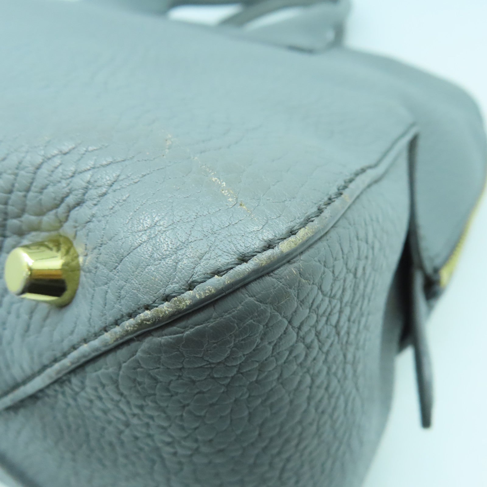 BURBERRY 牛皮皮革2 Way Shoulder Bag金扣手挽肩背兩用袋灰色