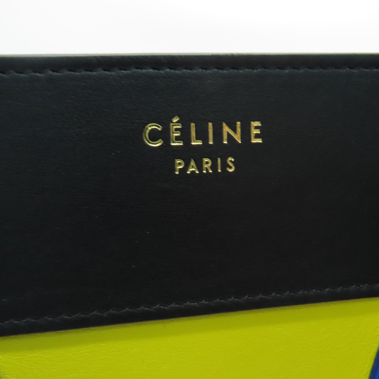 CELINE 牛皮皮革Mini Luggage手挽袋金扣彩色