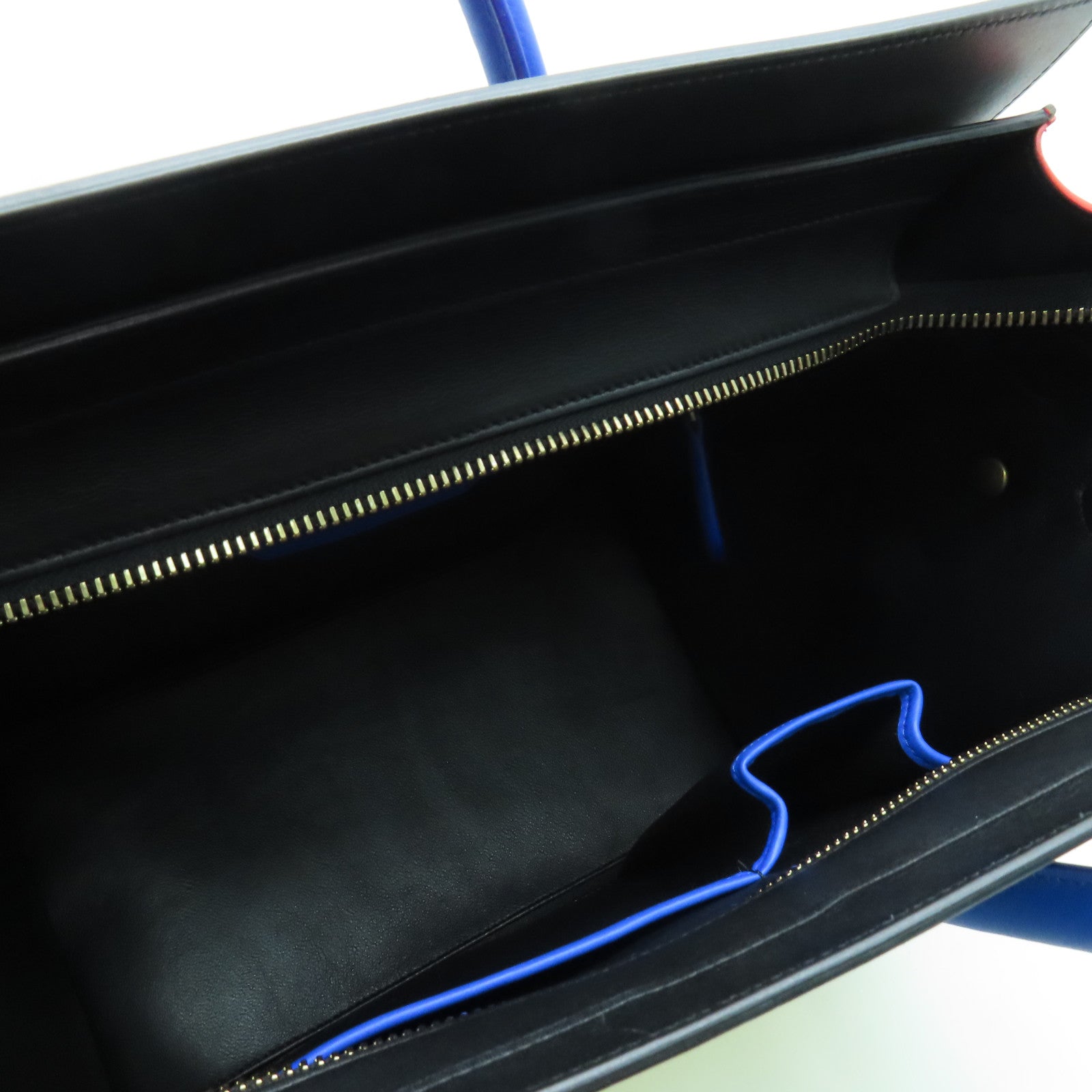 CELINE 牛皮皮革Mini Luggage手挽袋金扣彩色