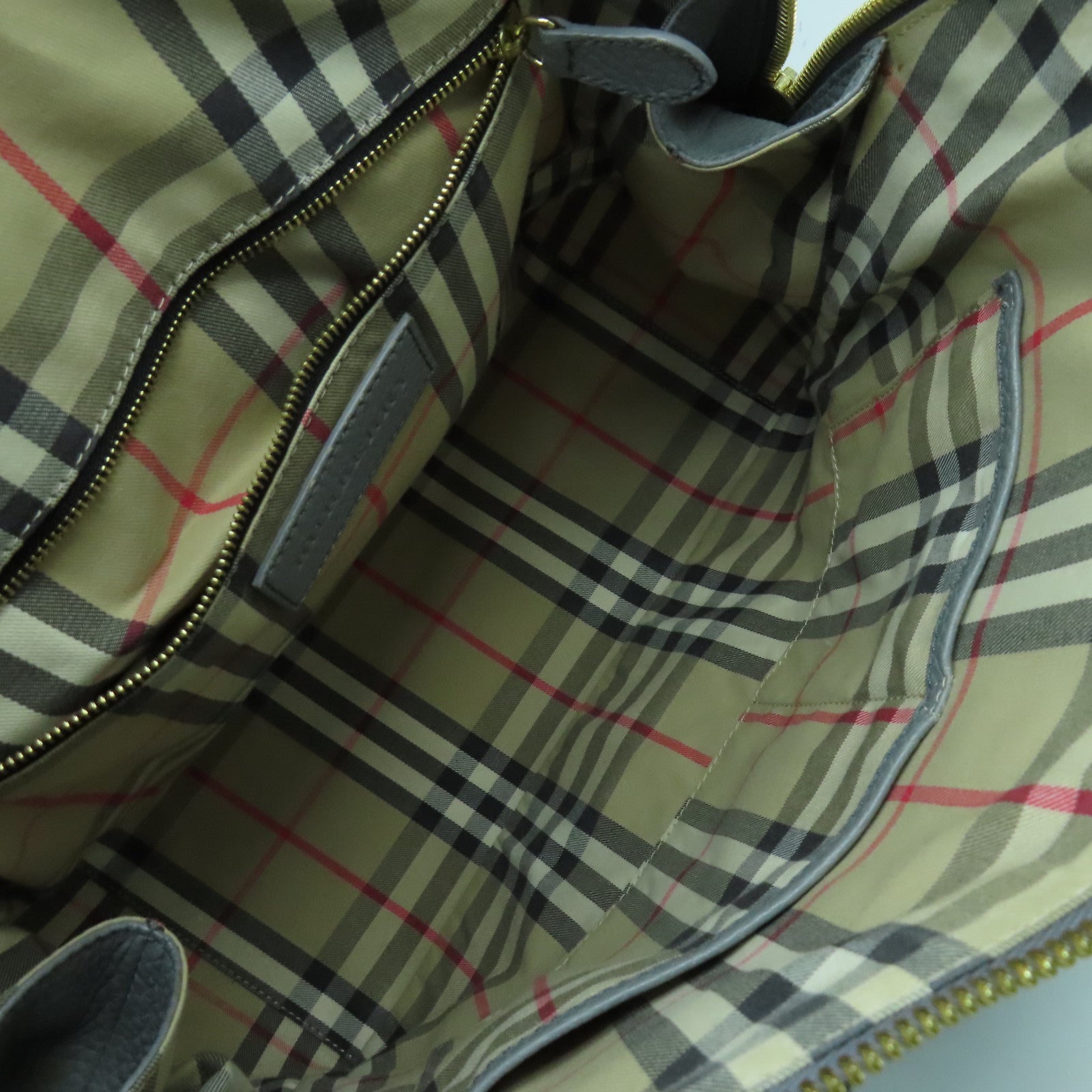 BURBERRY 牛皮皮革2 Way Shoulder Bag金扣手挽肩背兩用袋灰色